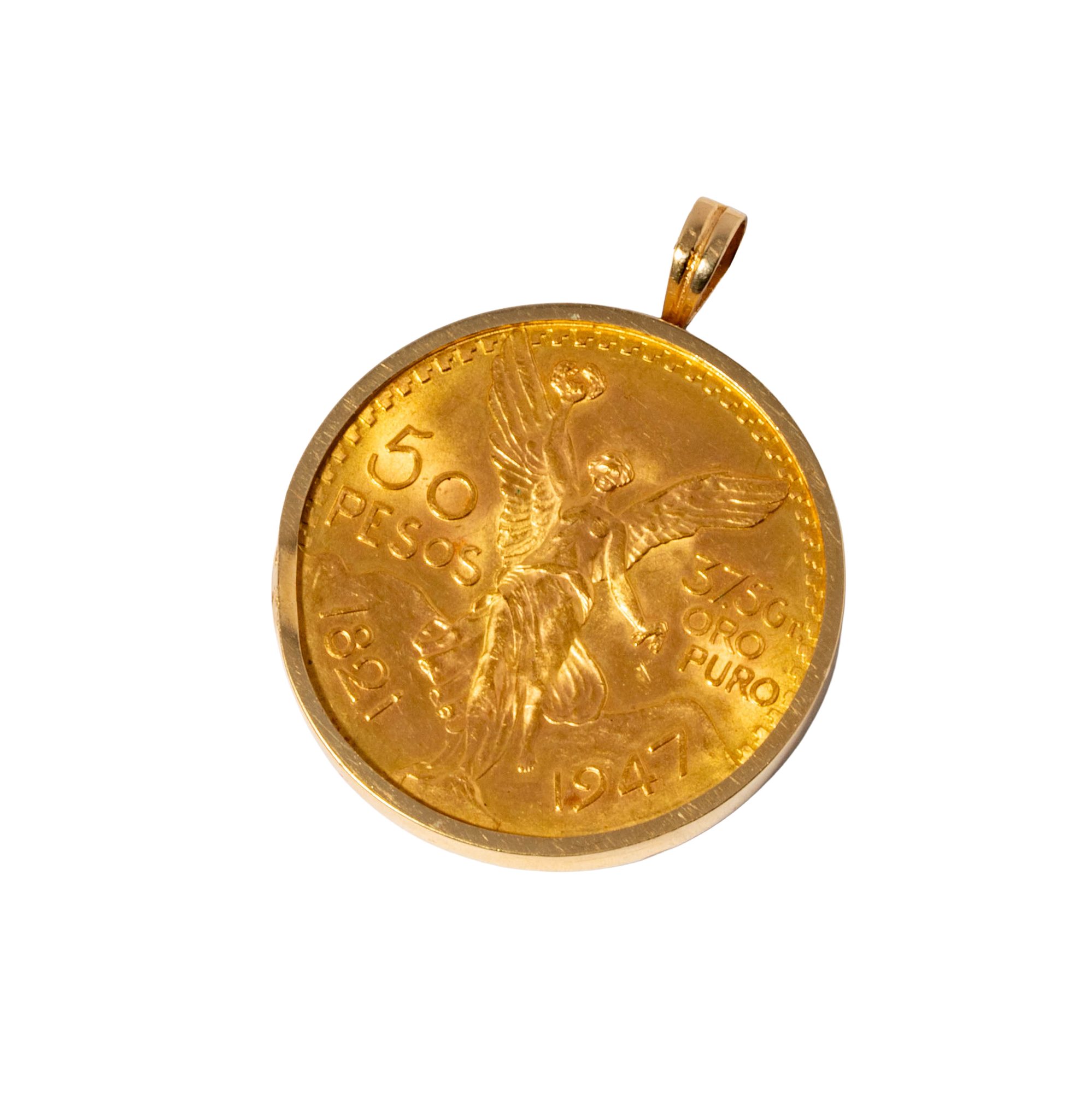 High Karat Yellow Gold Centenario Pendant