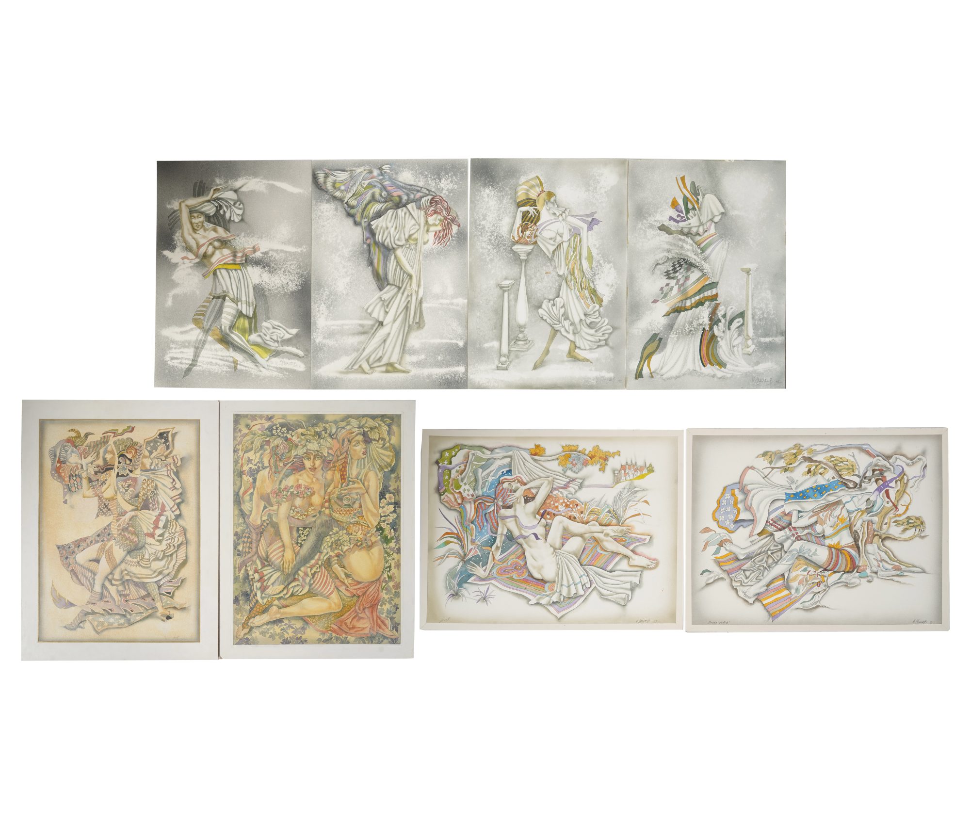 A Collection of Surrealist Russian Watercolors