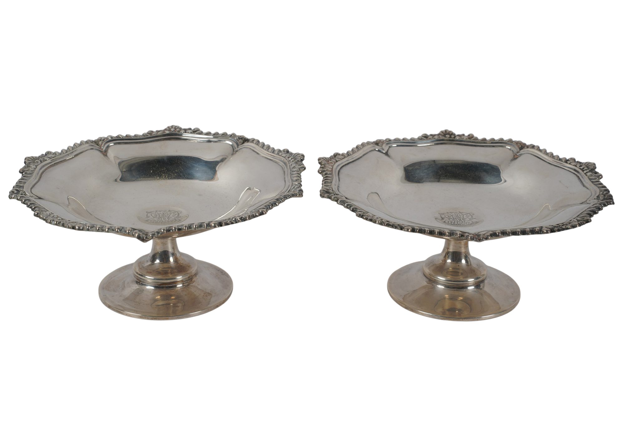 A Pair of J.E. Caldwell Sterling Silver Compotes