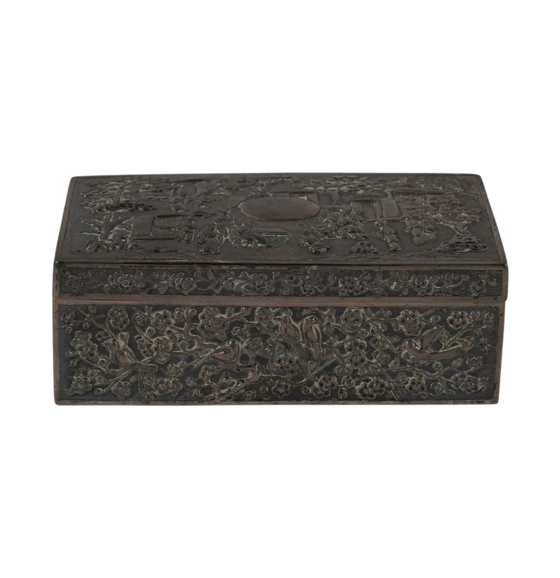 A Chinese Export Silver Box