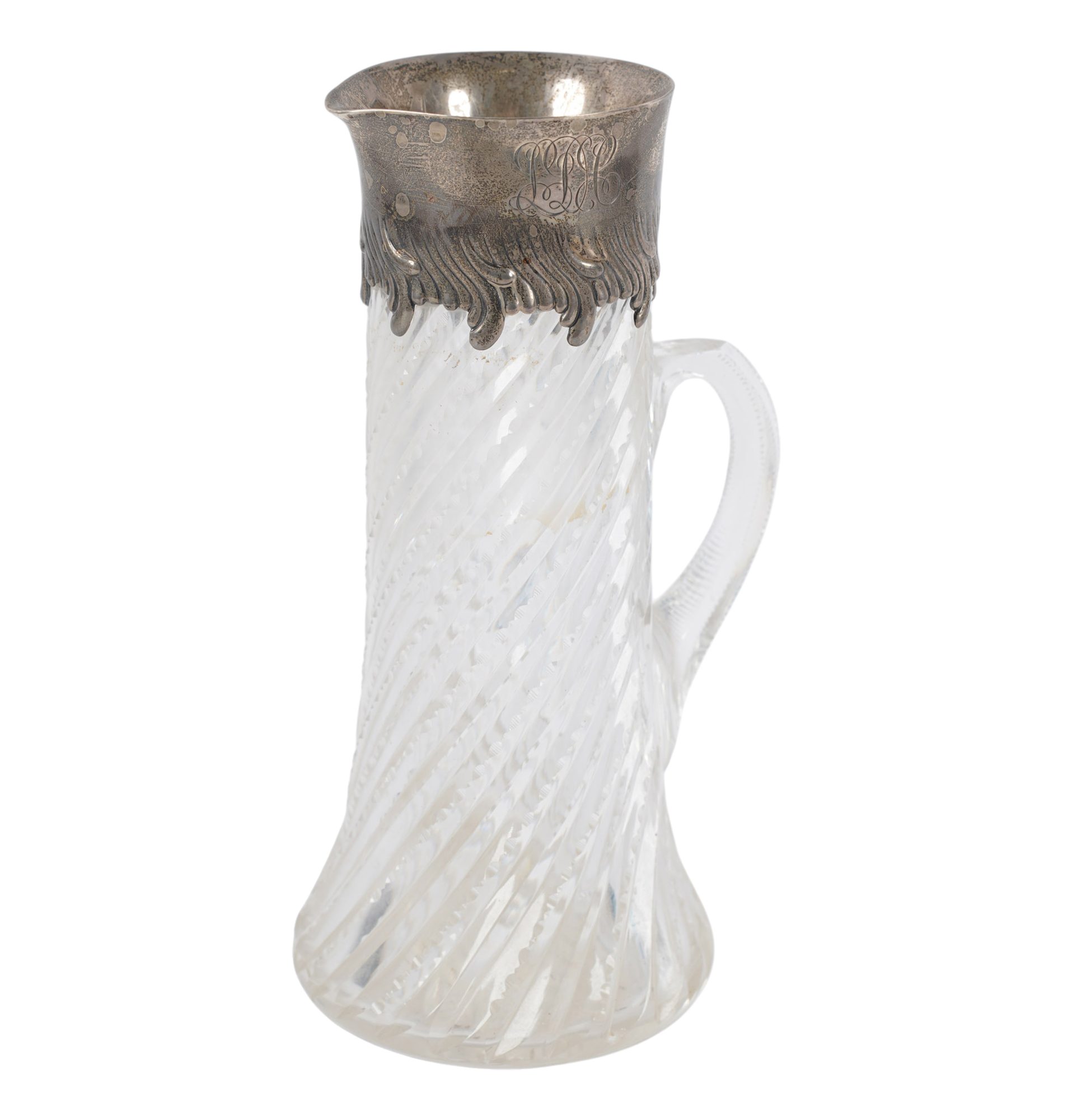 Tiffany & Co Sterling and Cut Glass Pitcher
