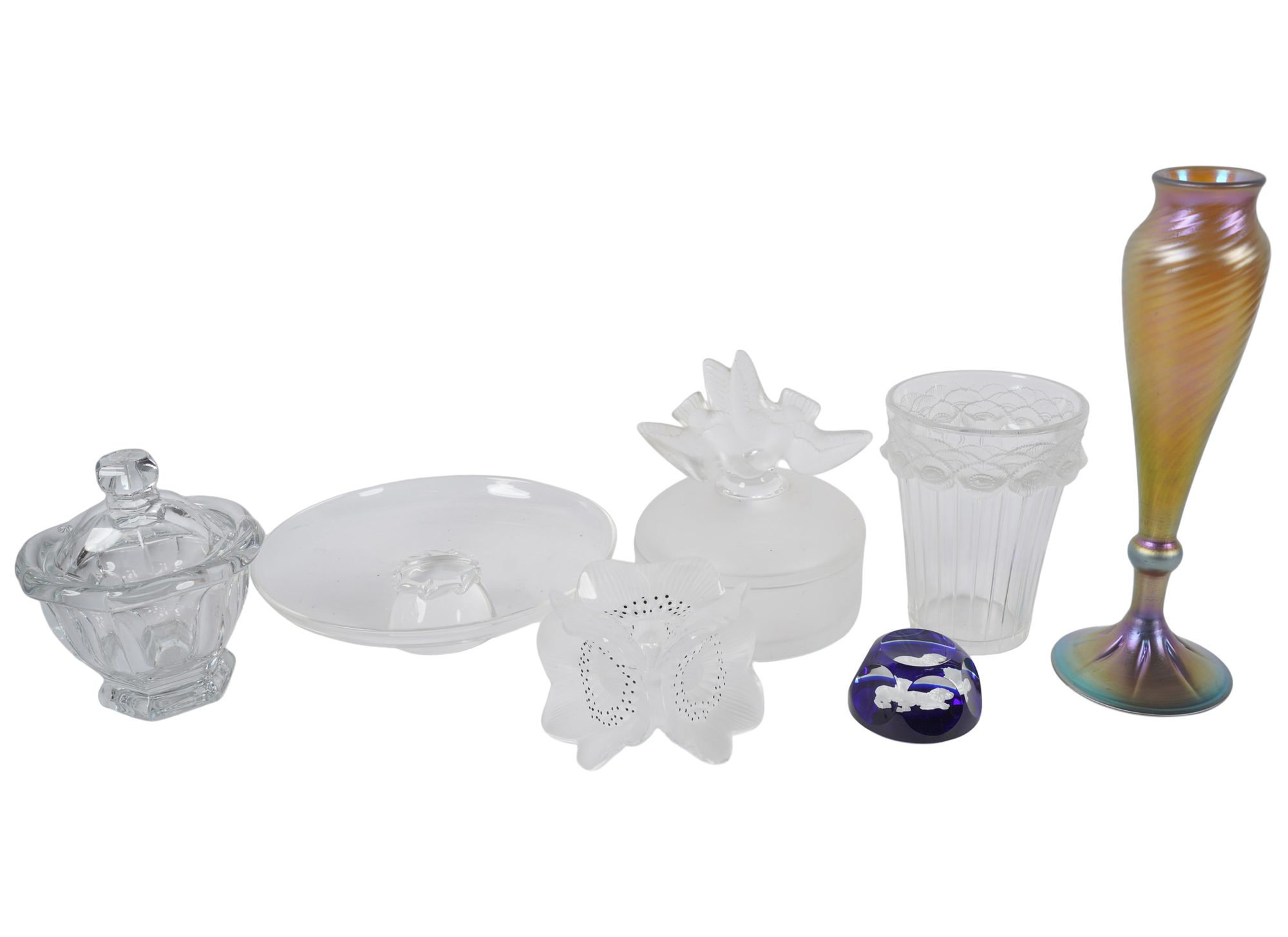 Group of Designer Glass Table Articles