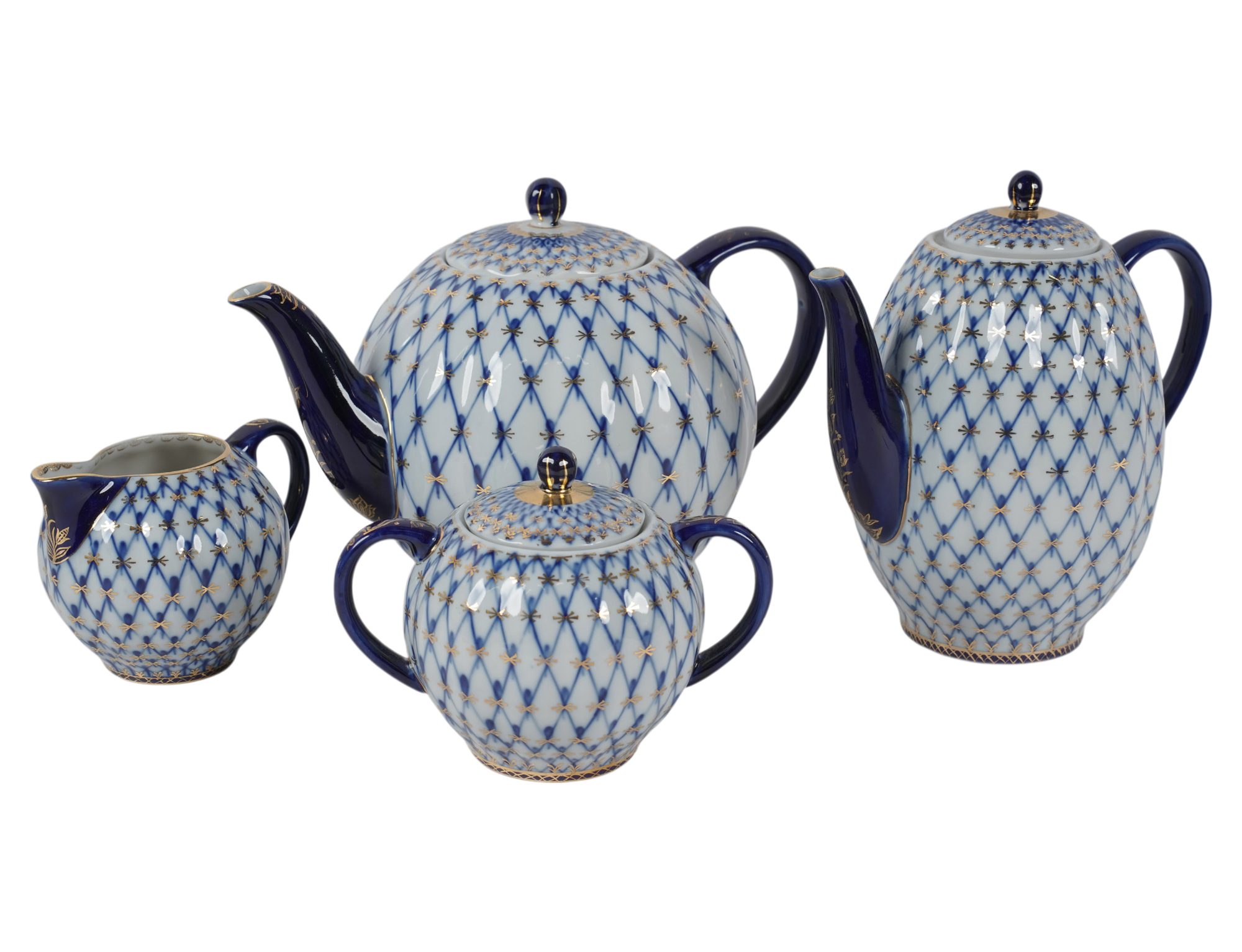 A Lomonosov Porcelain Tea and Coffee Set