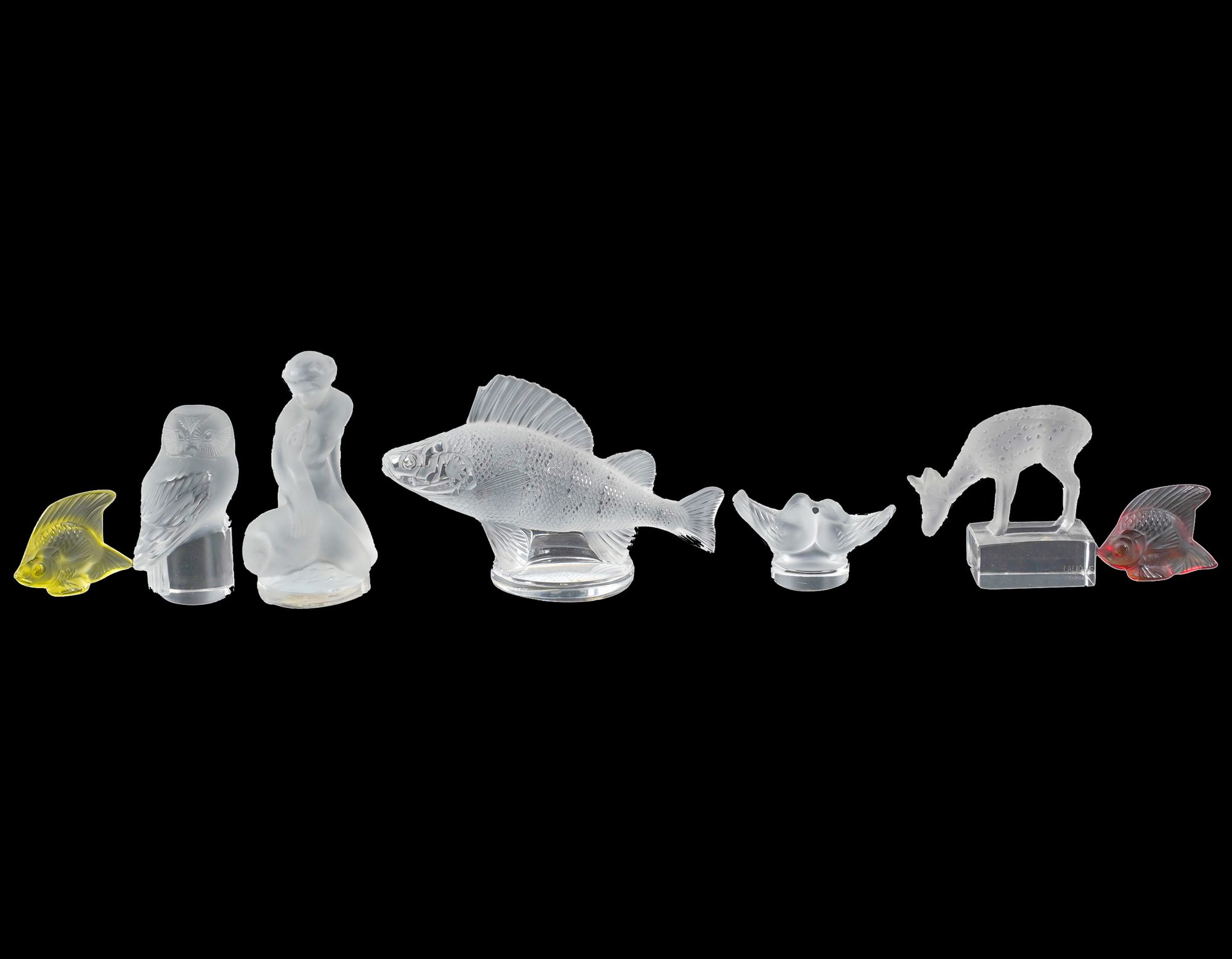 A Collection of Lalique Figurines