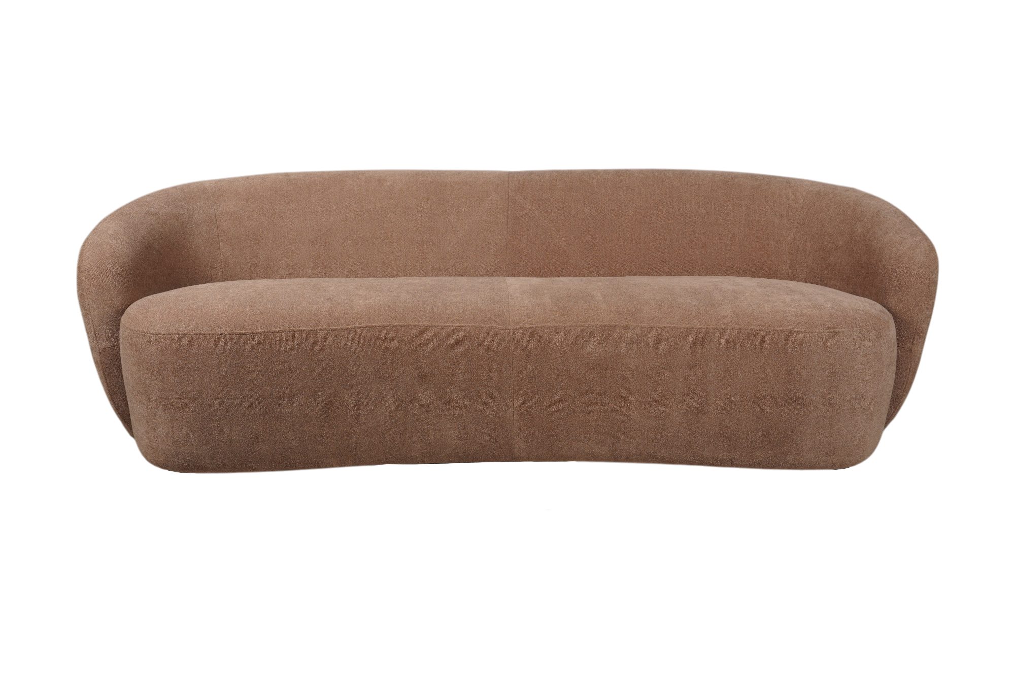 A Modern Brown Upholstered Sofa