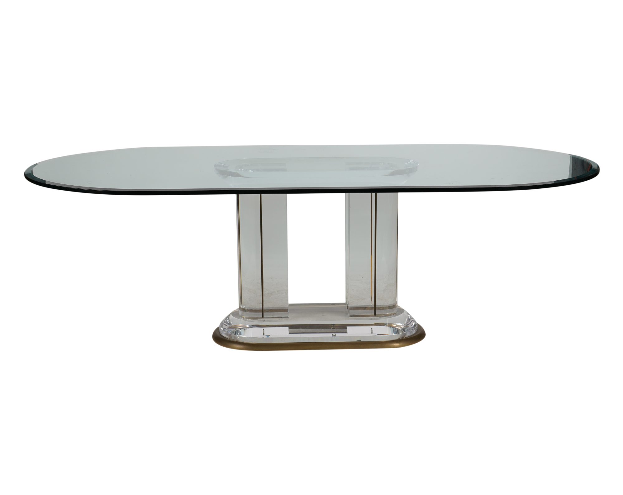 A Modernist Glass and Lucite Dining Table