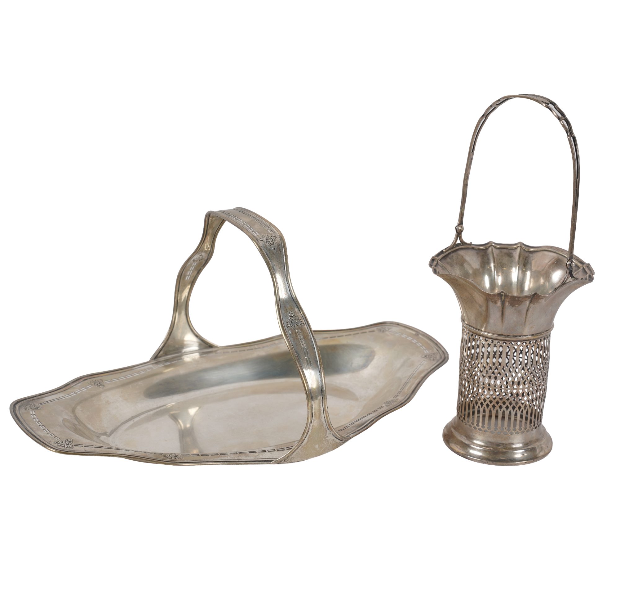 A Sterling Two Piece Table Top Group