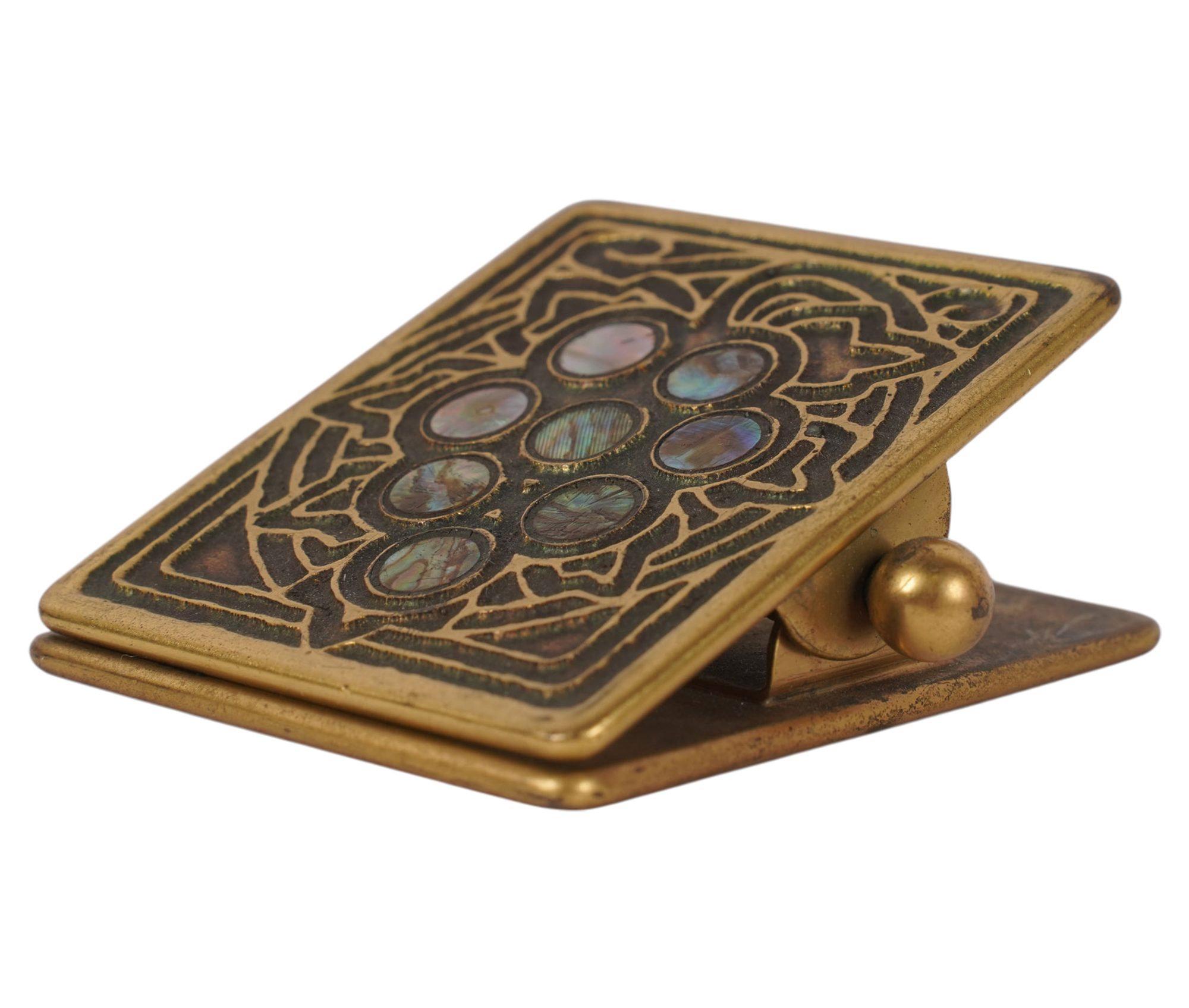 Tiffany Studios Abalone Bronze Clip
