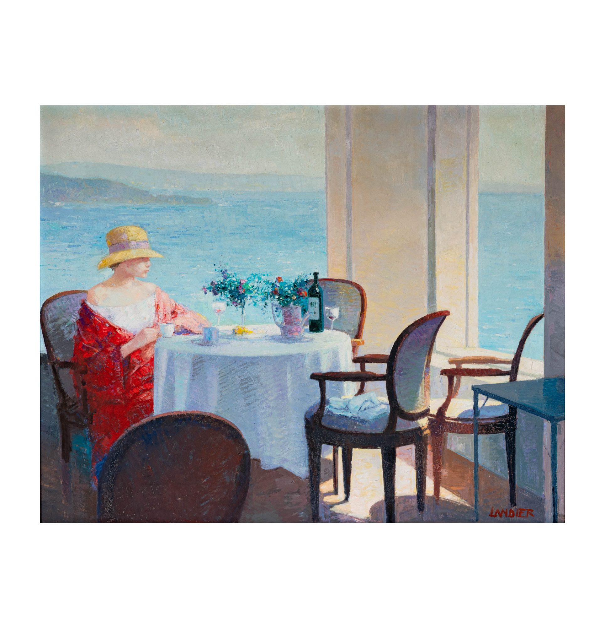 Woman at table