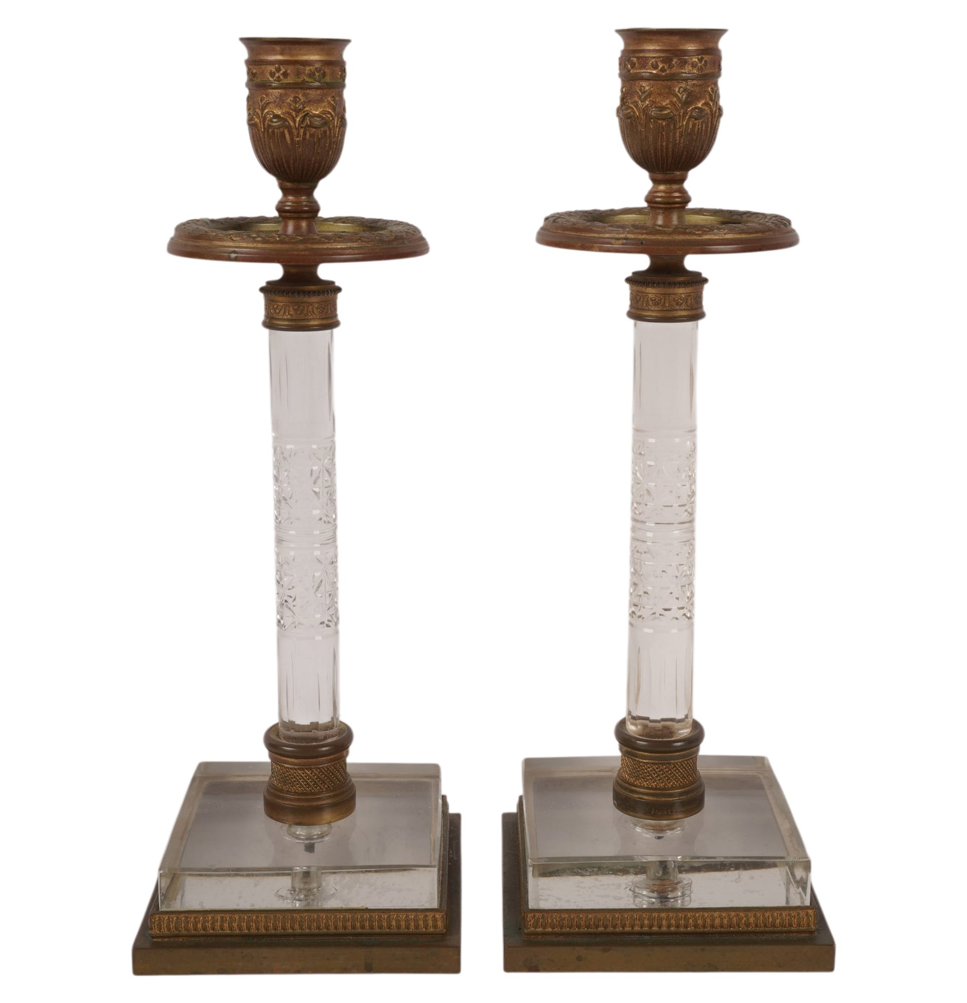 Two Pairs of Antique French Candlesticks