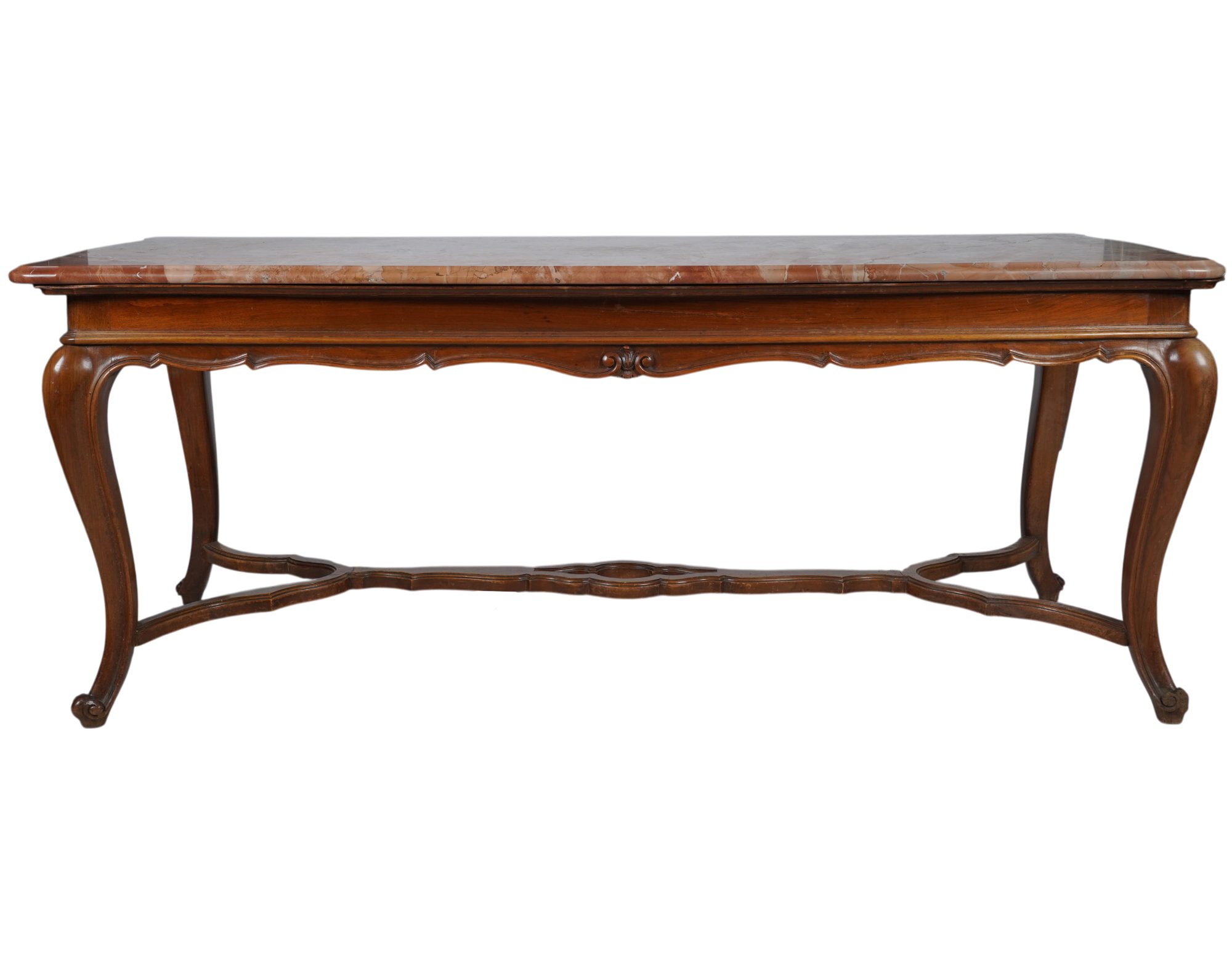 French Louis XV-Style Marble Top Dining Table