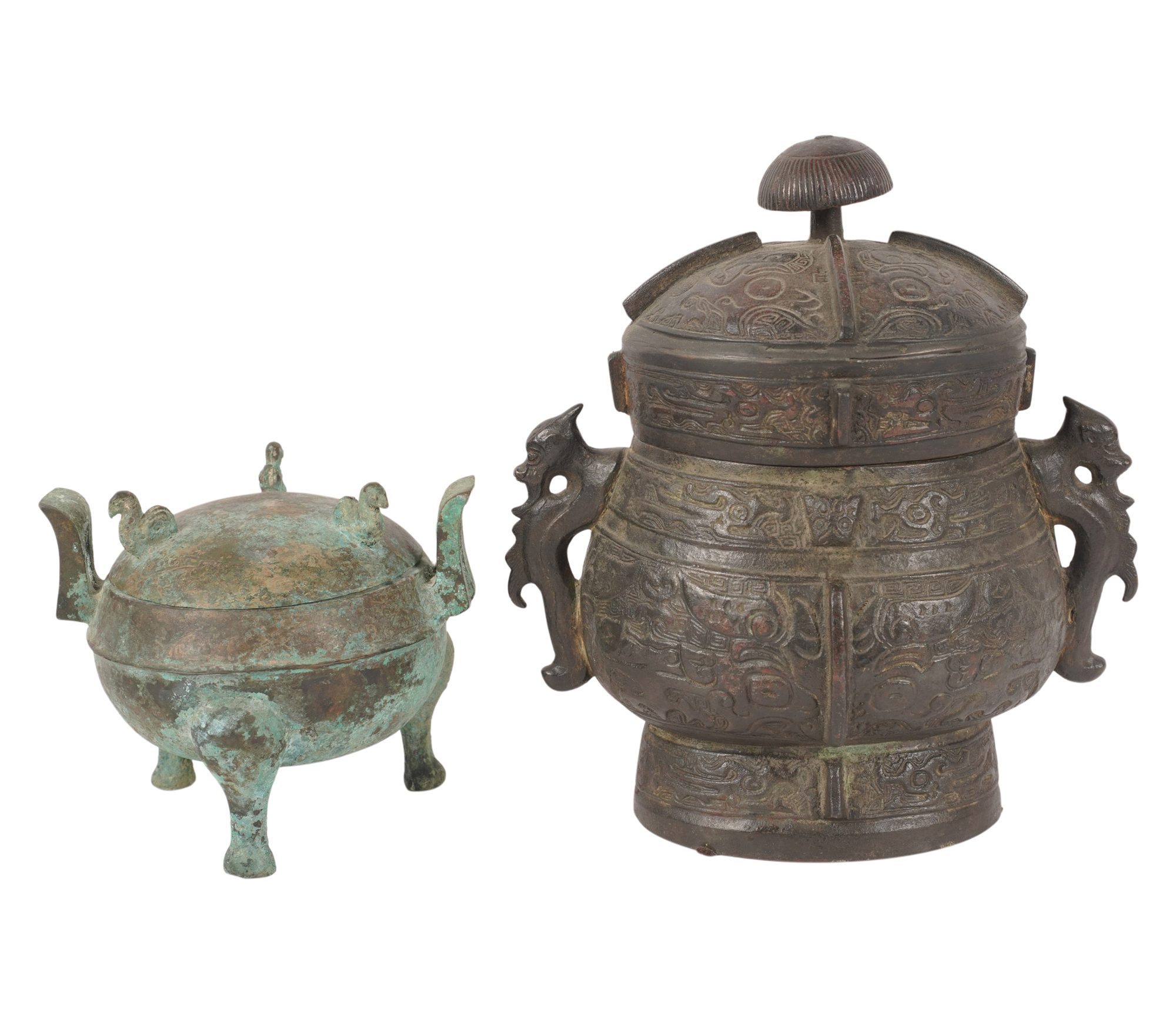 Two Asian Bronze Censers