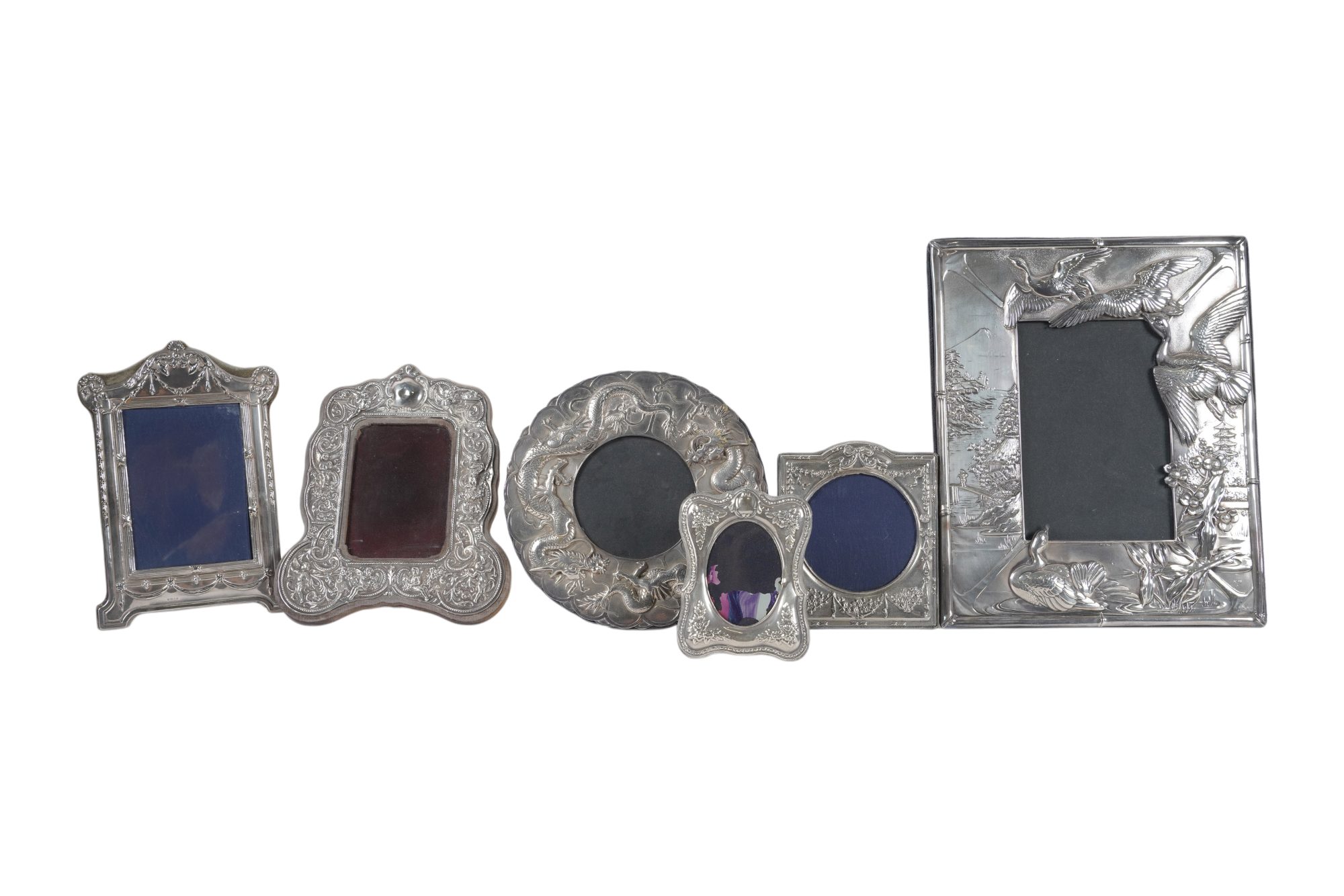 A Collection of Sterling Silver Picture Frames