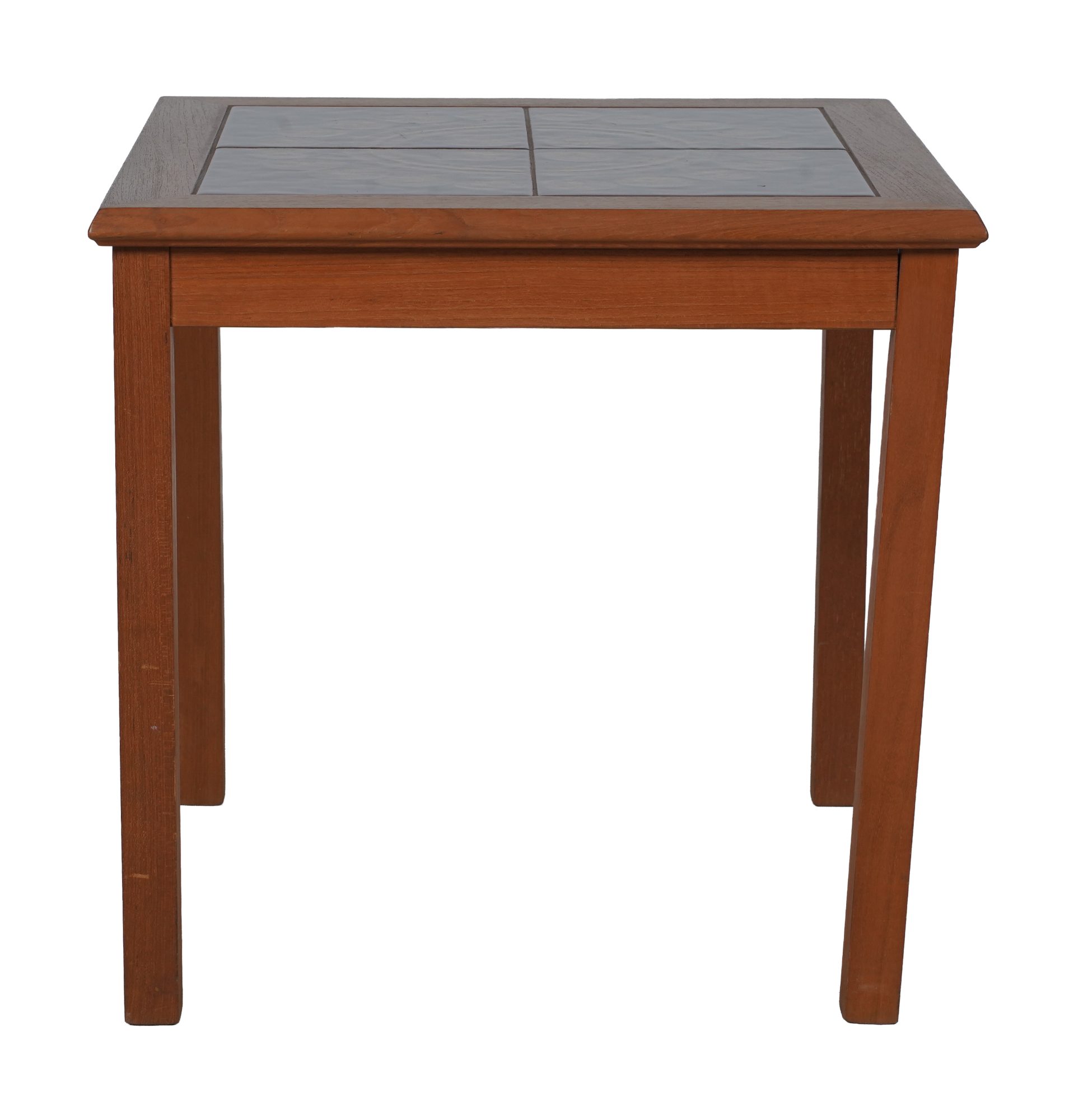 Danish Enamel Tile Top Side Table