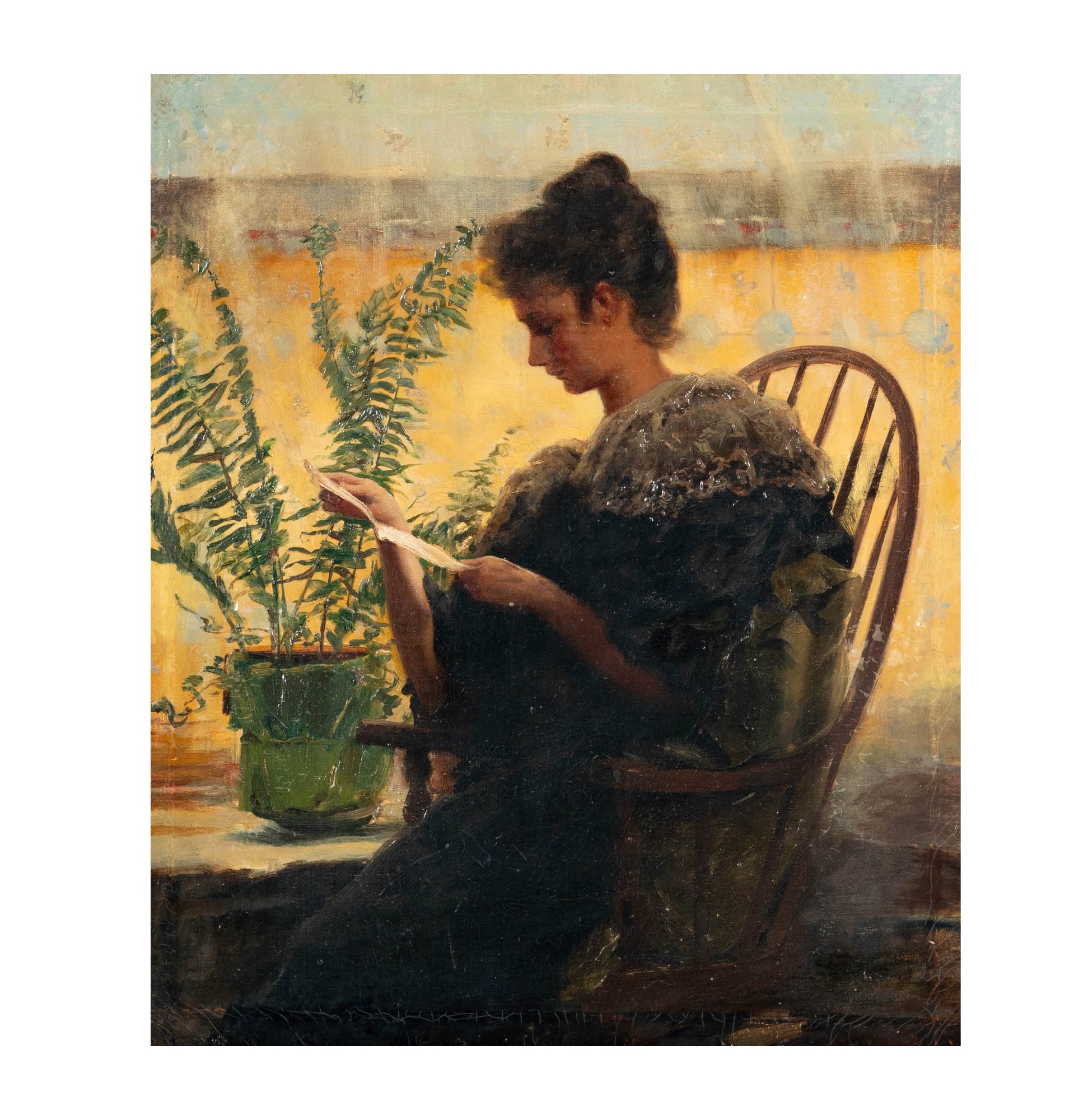 European Portrait of a Woman Reading