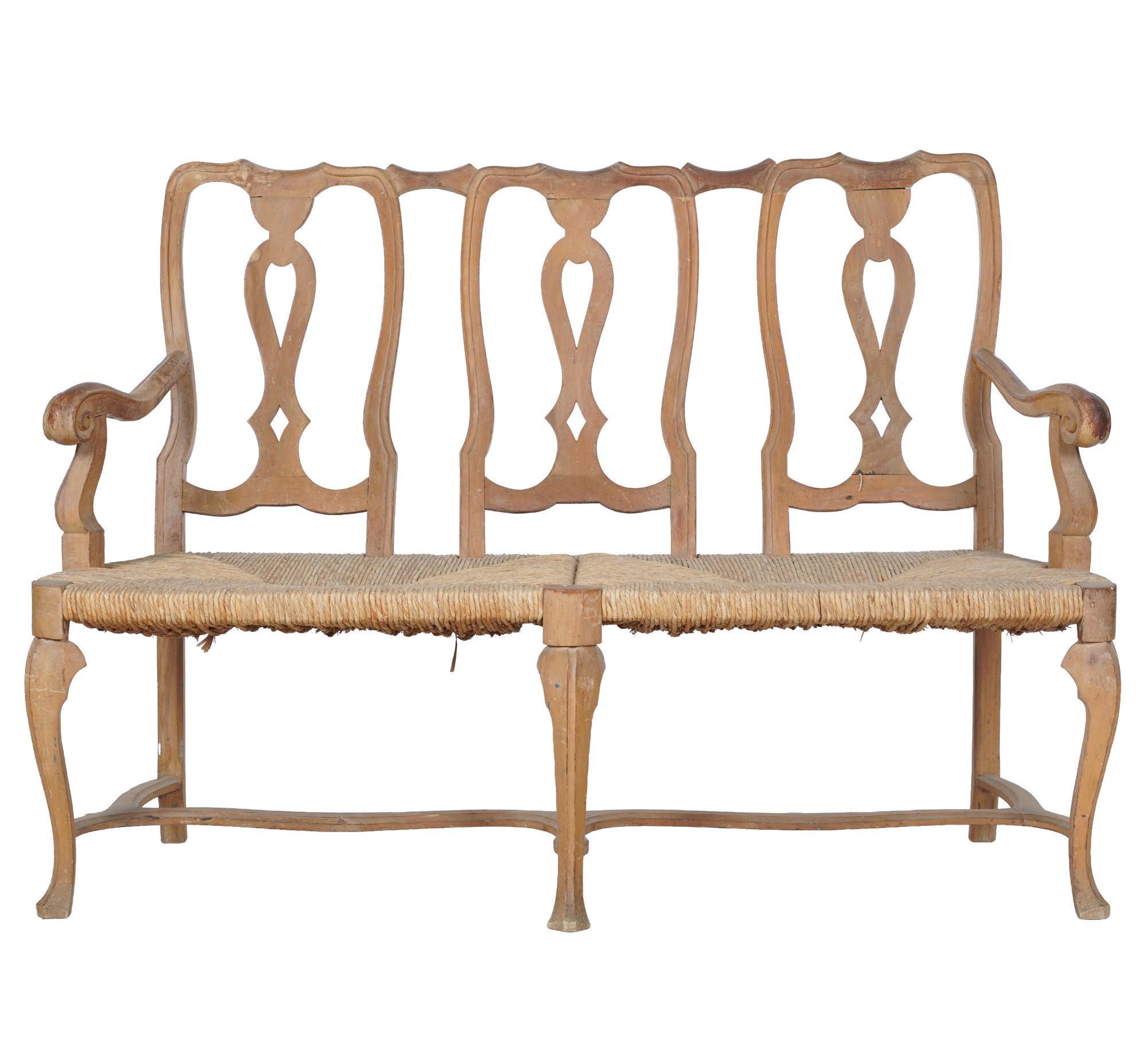 Rush Seat Bench