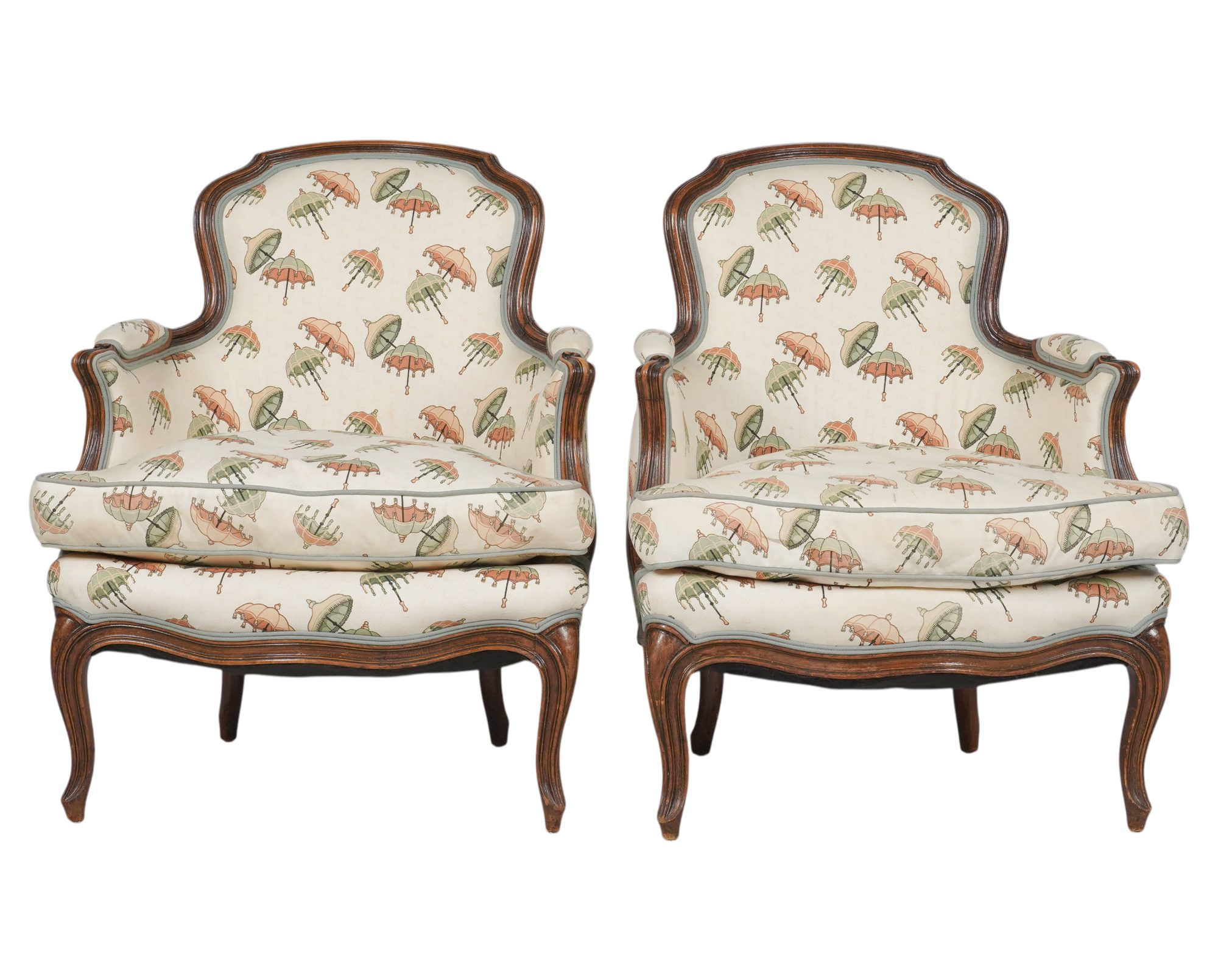 Pair of Louis XV Style Bergeres