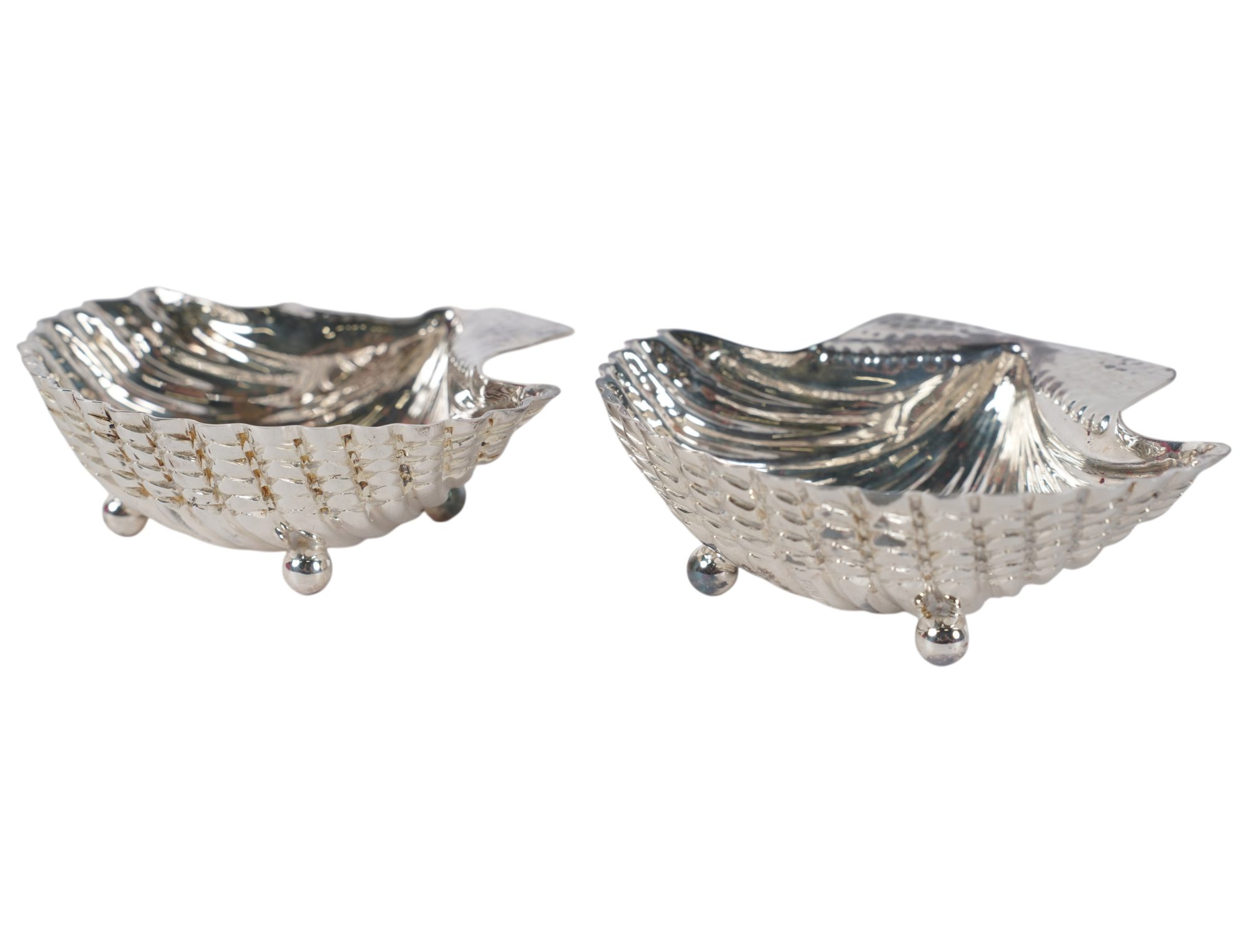 A Pair of Tane Mexican Sterling Silver Salt Cellars