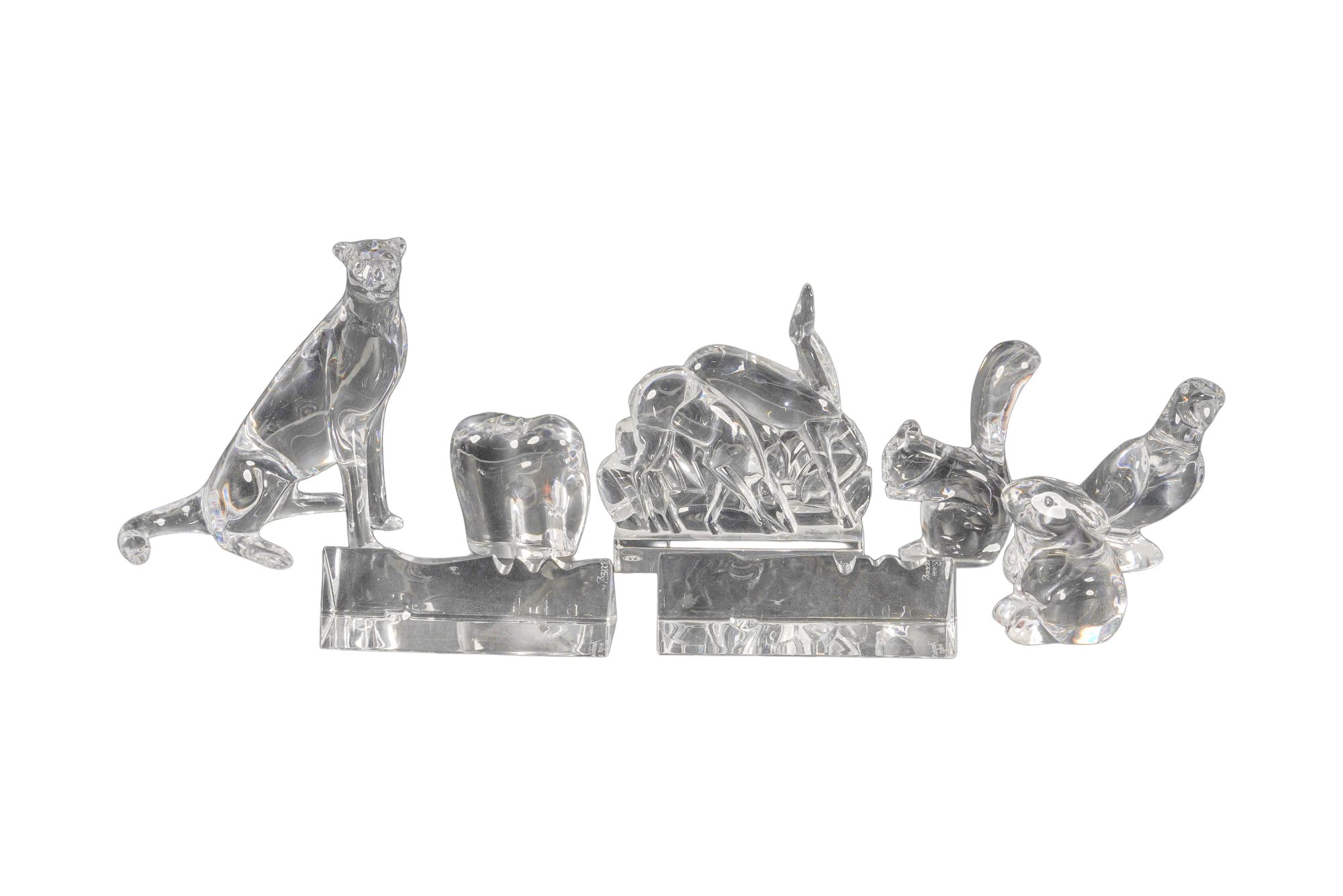 A Collection of Baccarat Figurines