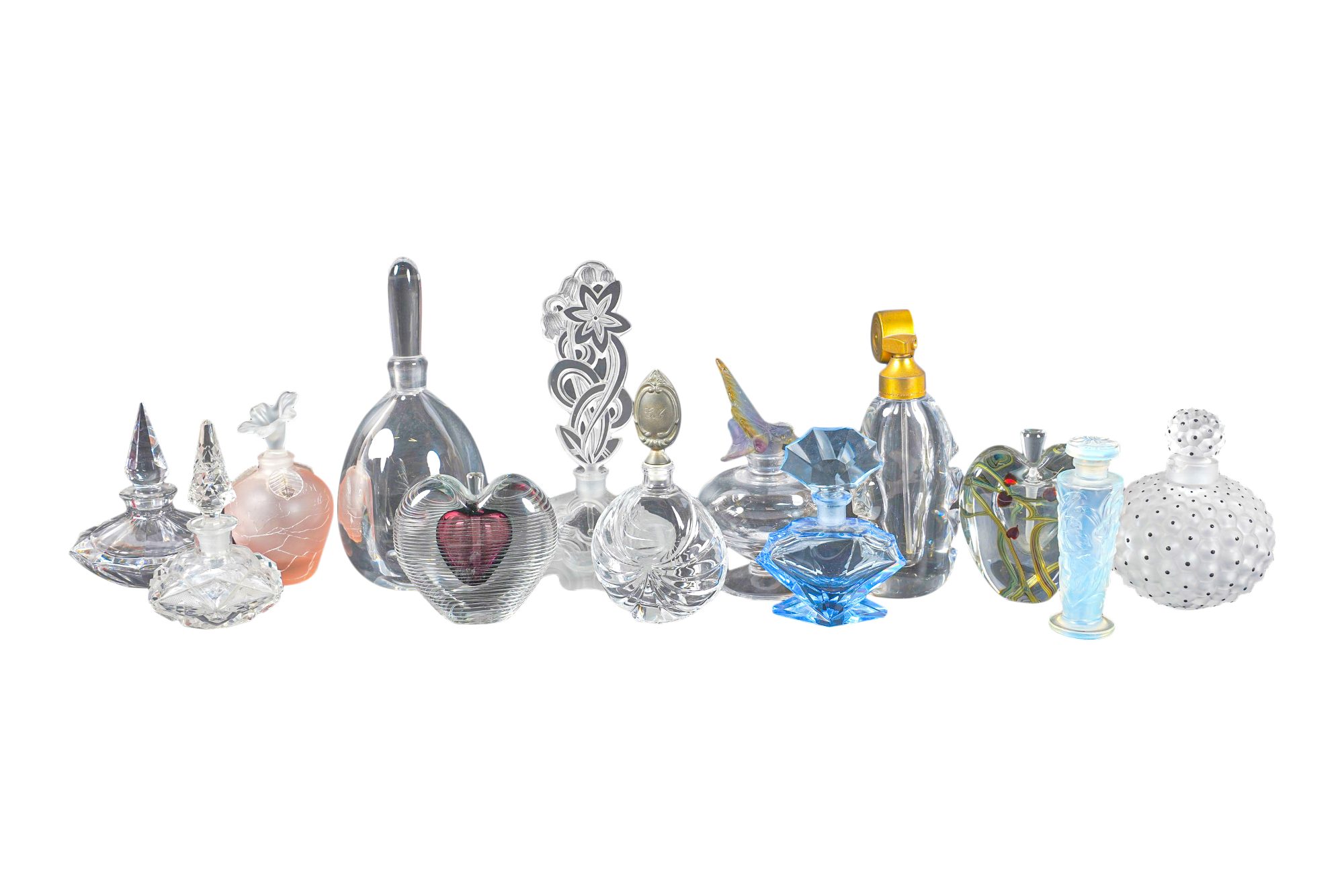 Collection of Crystal Perfume Bottles