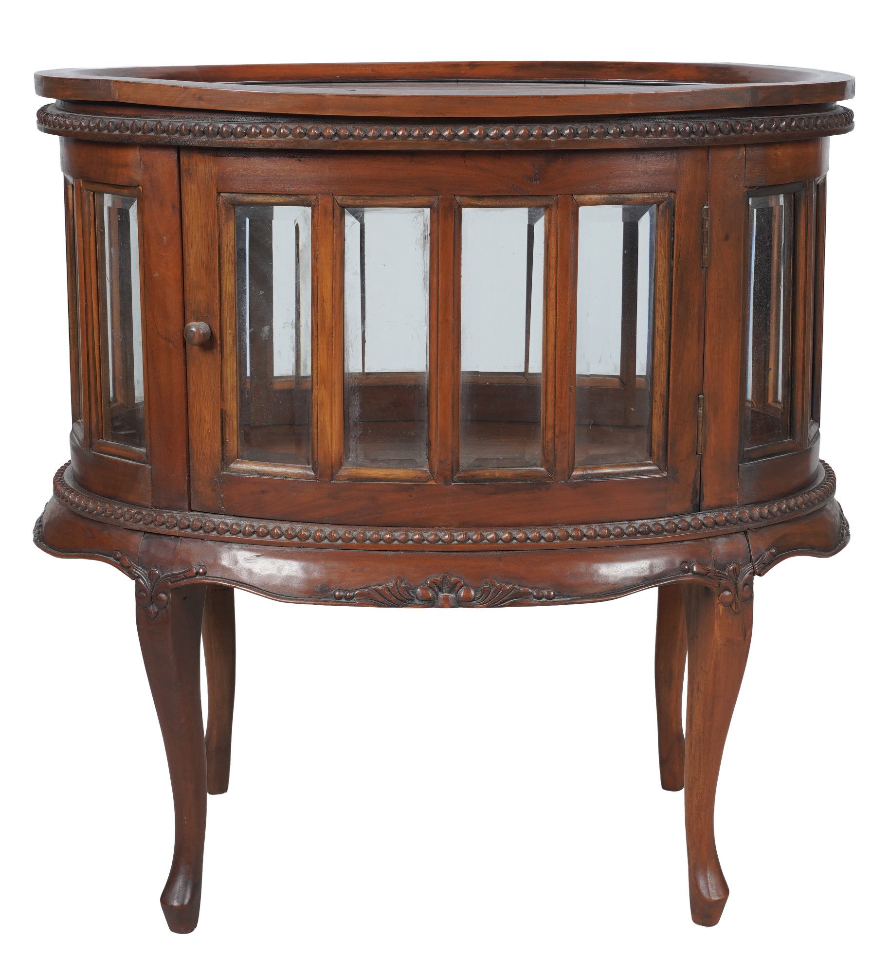 Oval Mahogany Tray Top Butler's Cabinet