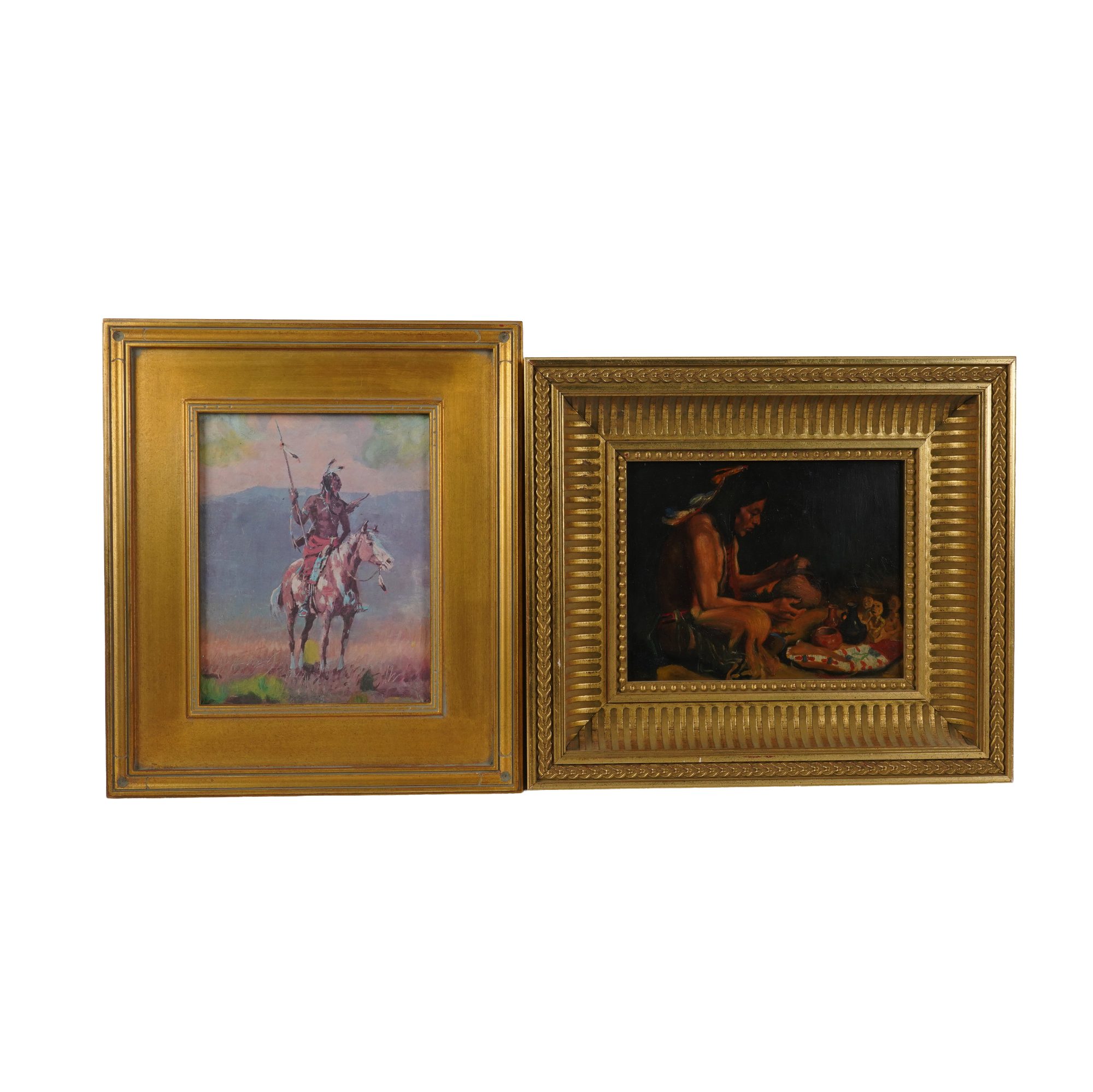 A Paintings and Print of Native American Men
