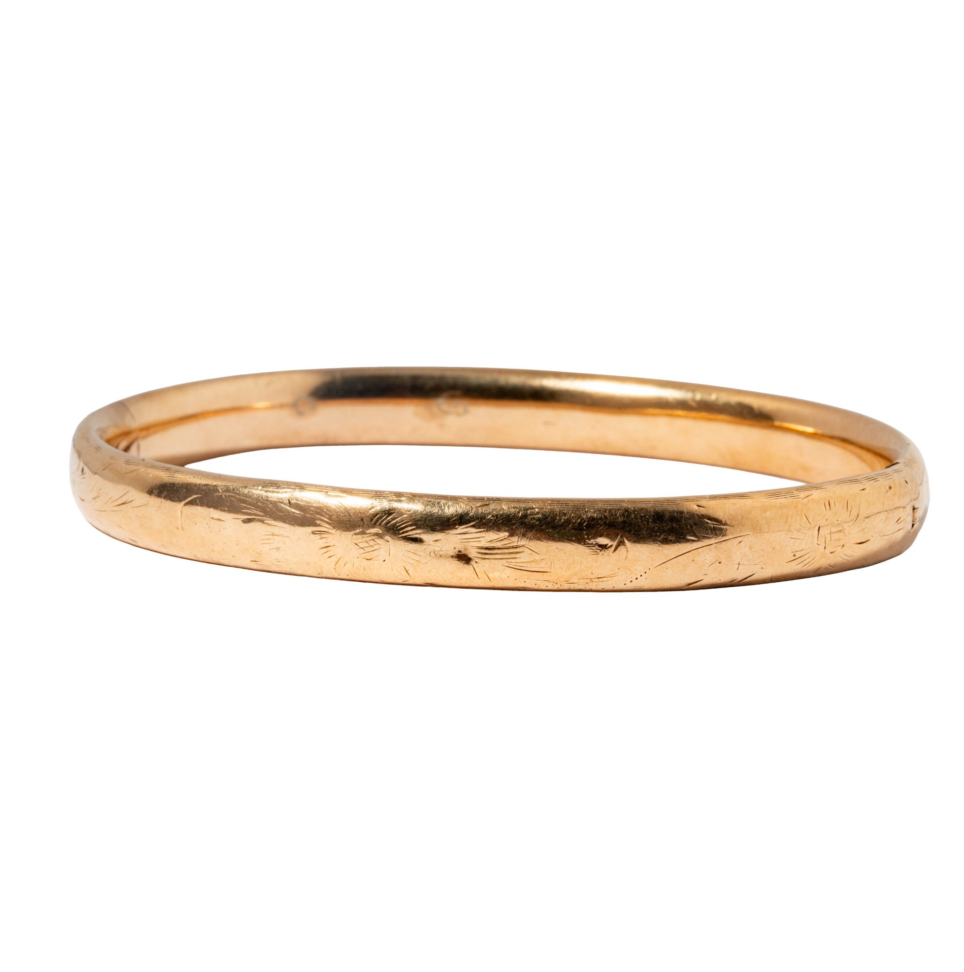 14 Karat Yellow Gold Bangle Bracelet