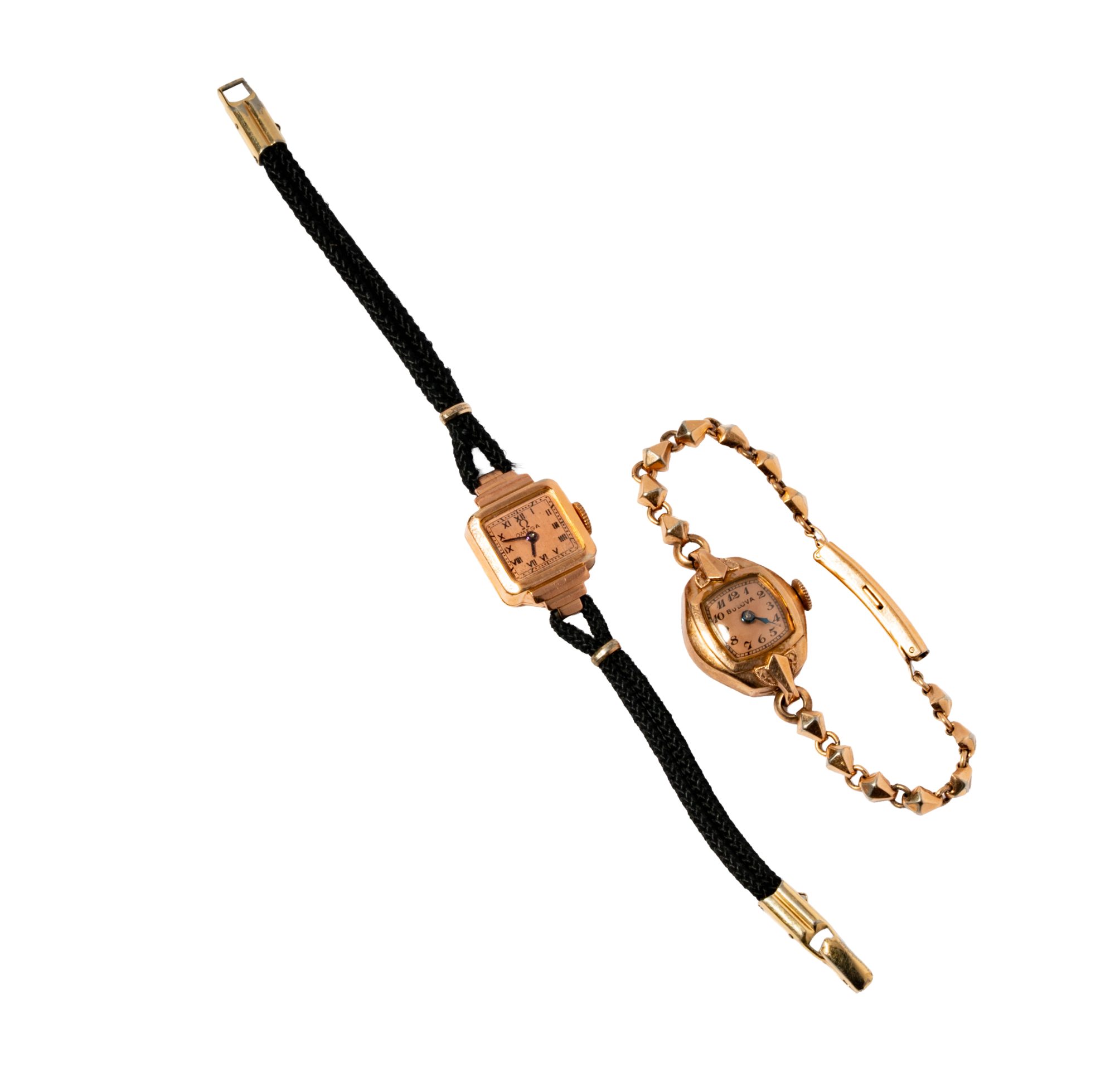 Two 14 Karat Rose Gold-Plate and Gold-filled Ladies Watches