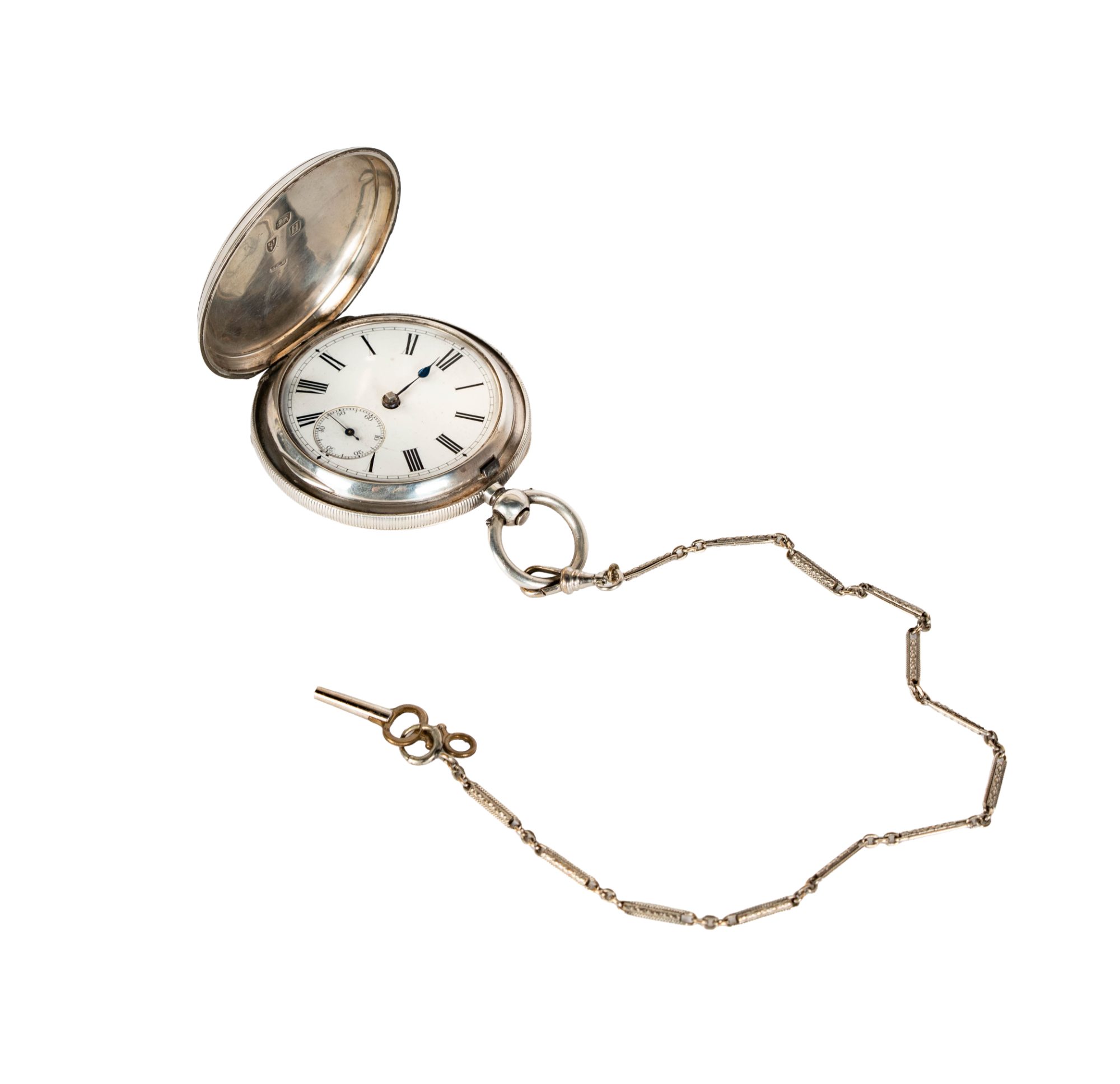 English Sterling Silver Pocket Watch