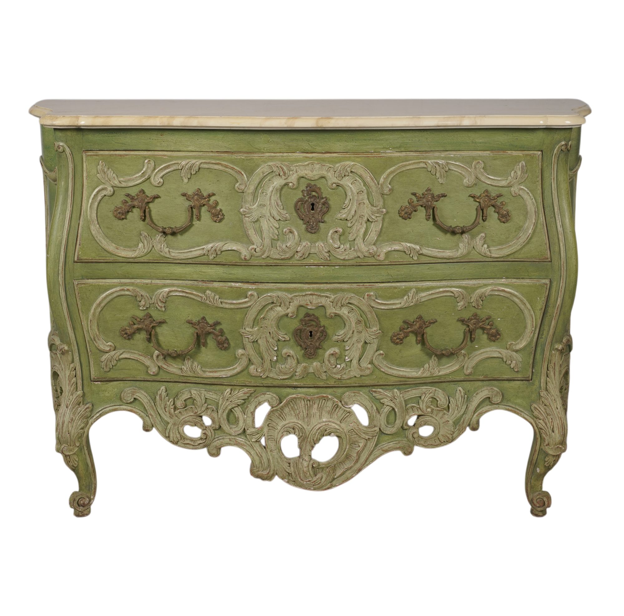 Green Painted Commode