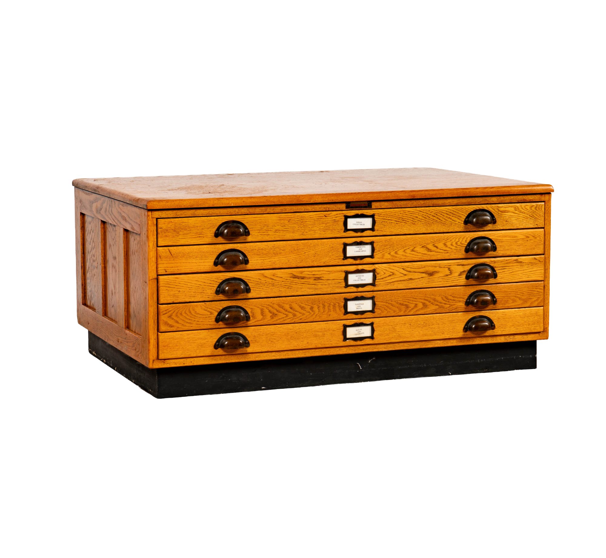 A Light Oak Architects File Cabinet