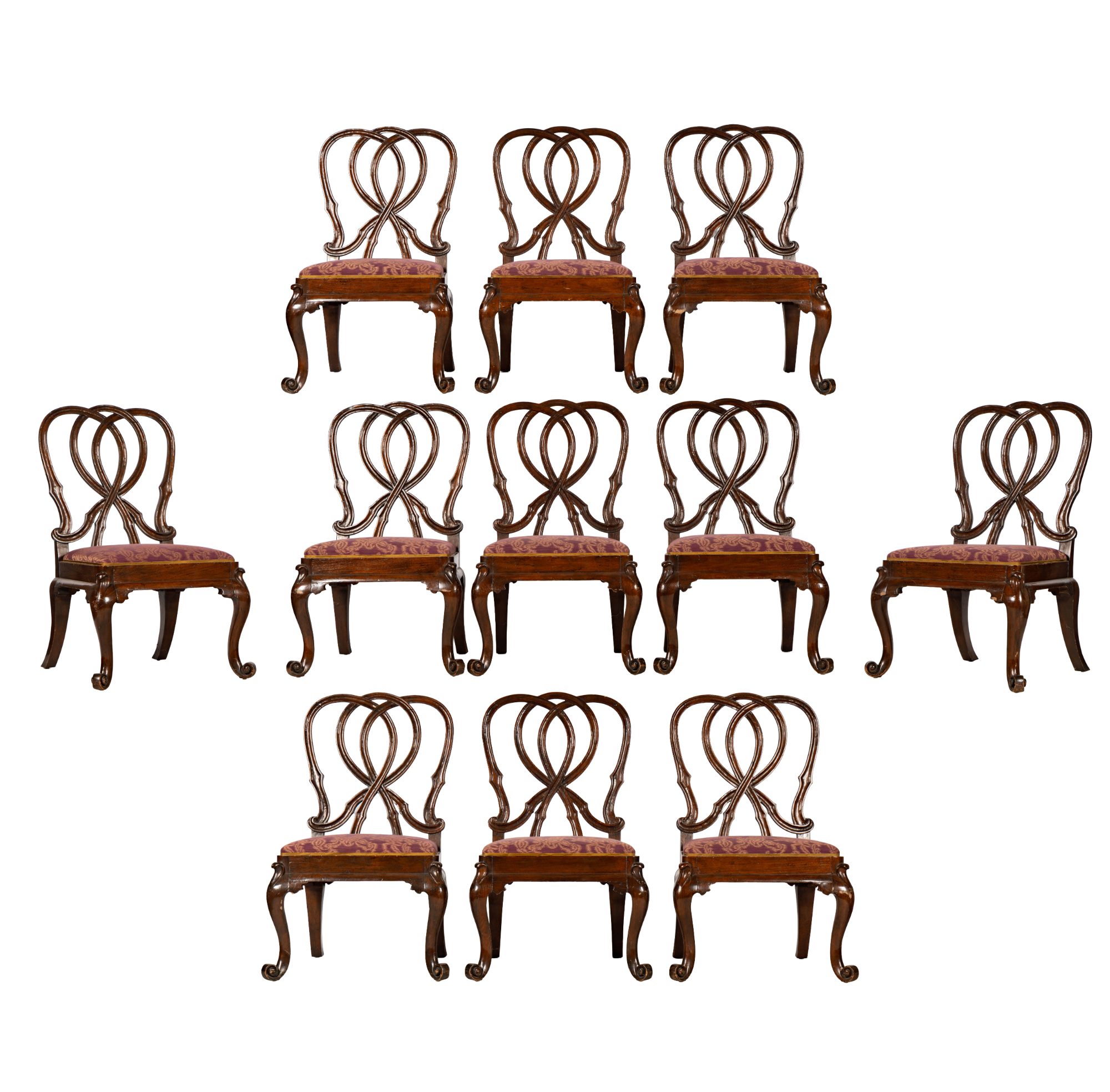 A Set of Rose Tarlow Georgina Ribbon Back Dining Chairs