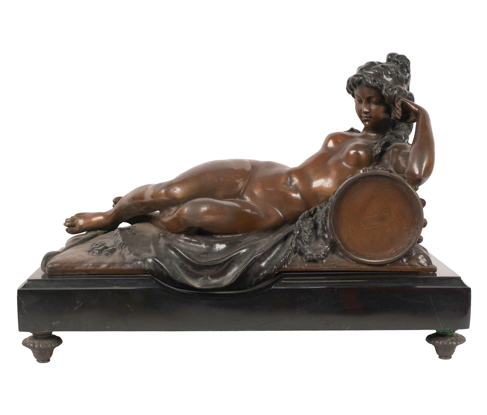 Reclining Bronze Figure