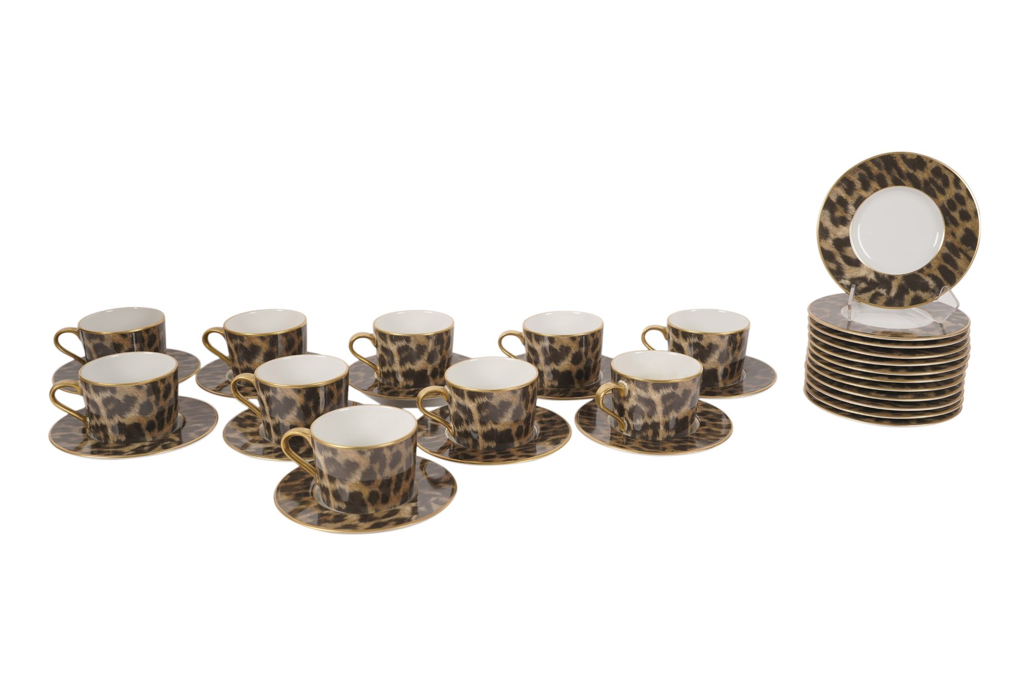 Collection of Ralph Lauren "Hutchinson" Cups and Saucers