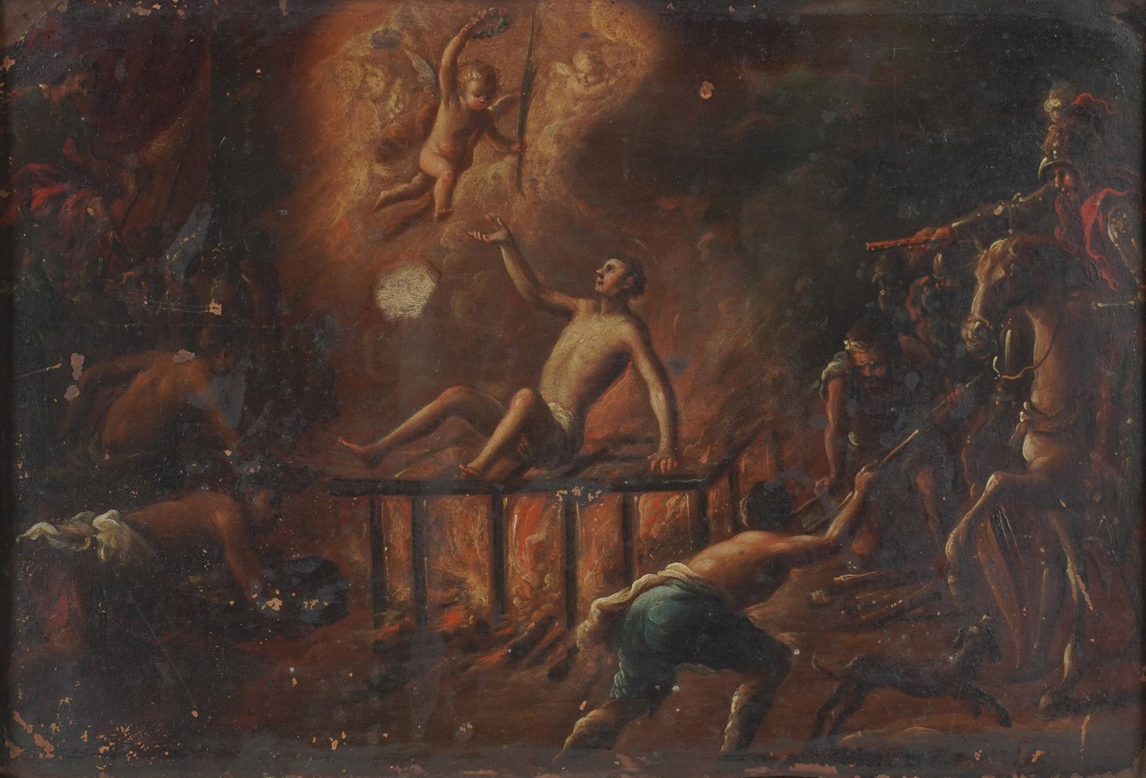 Retablo Painting of St. Lawrence