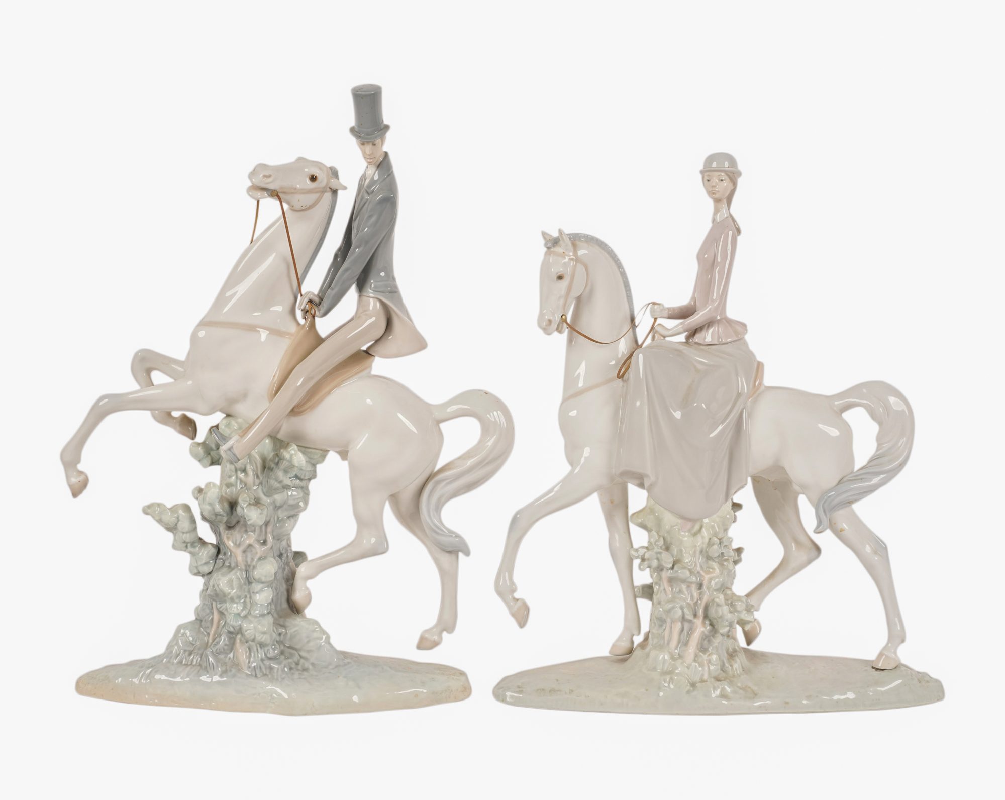 Two Lladro Figures on Horses