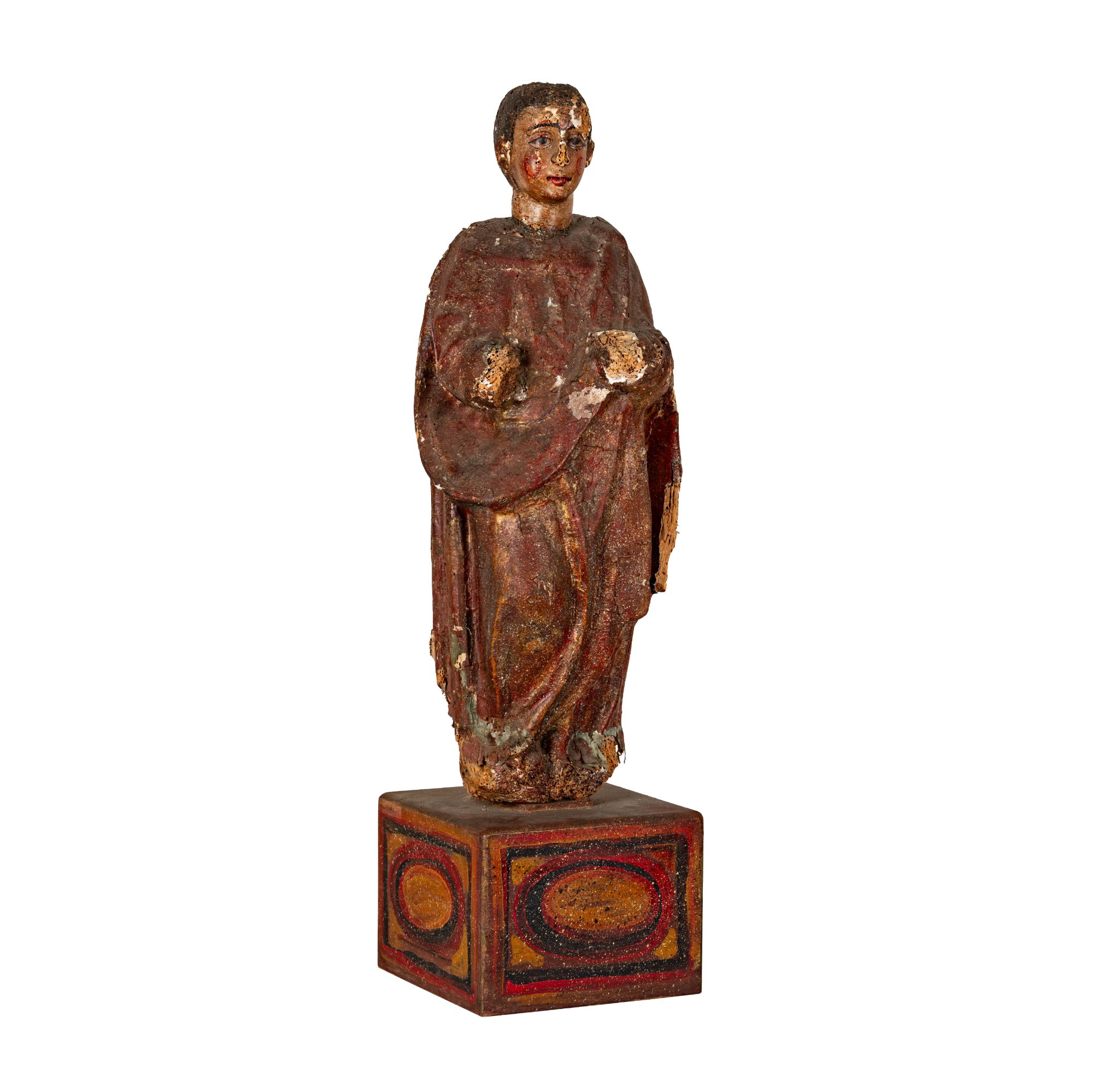 Santos Figure on Wood Base