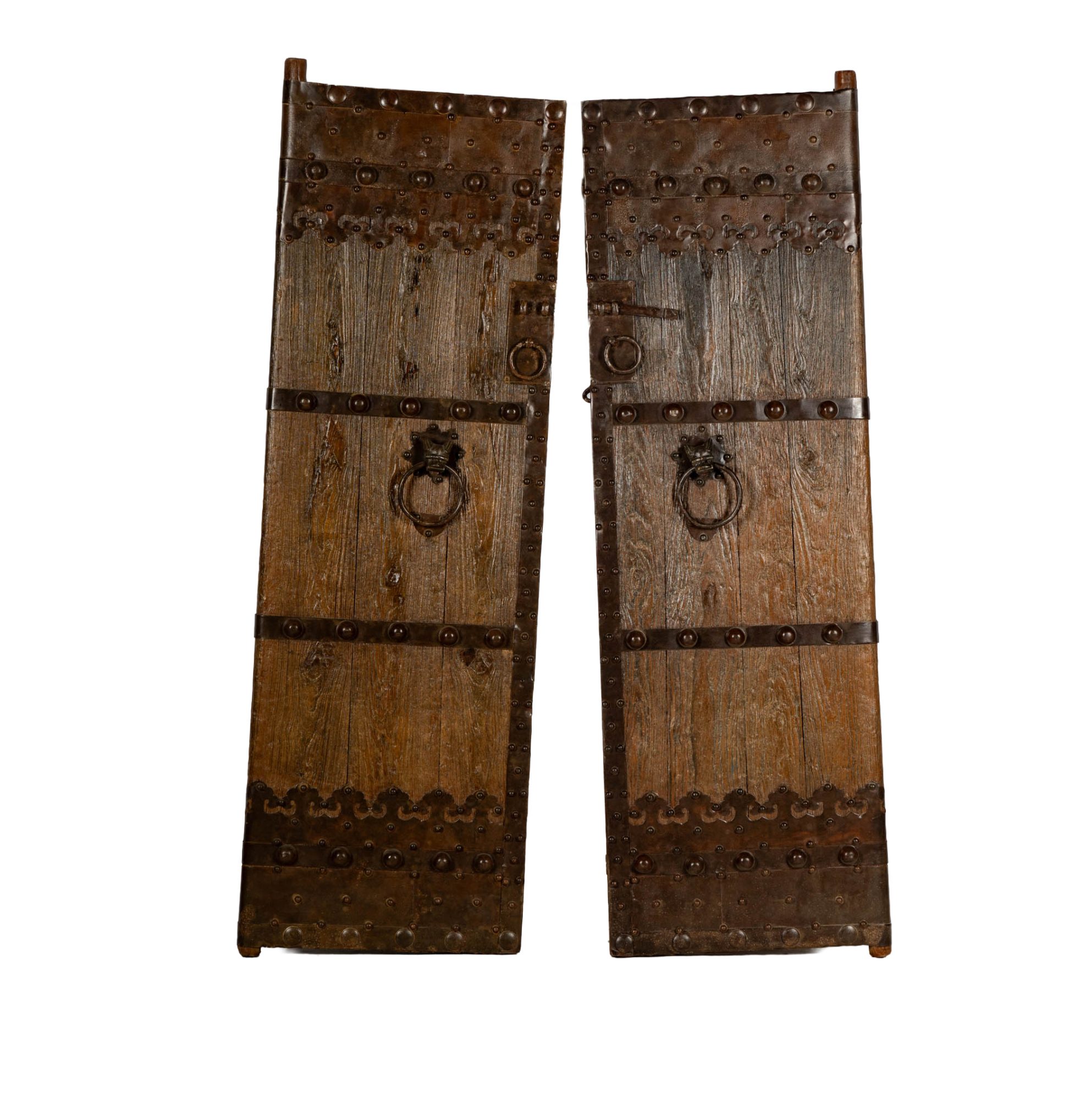Pair of Rustic Metal-Clad Doors
