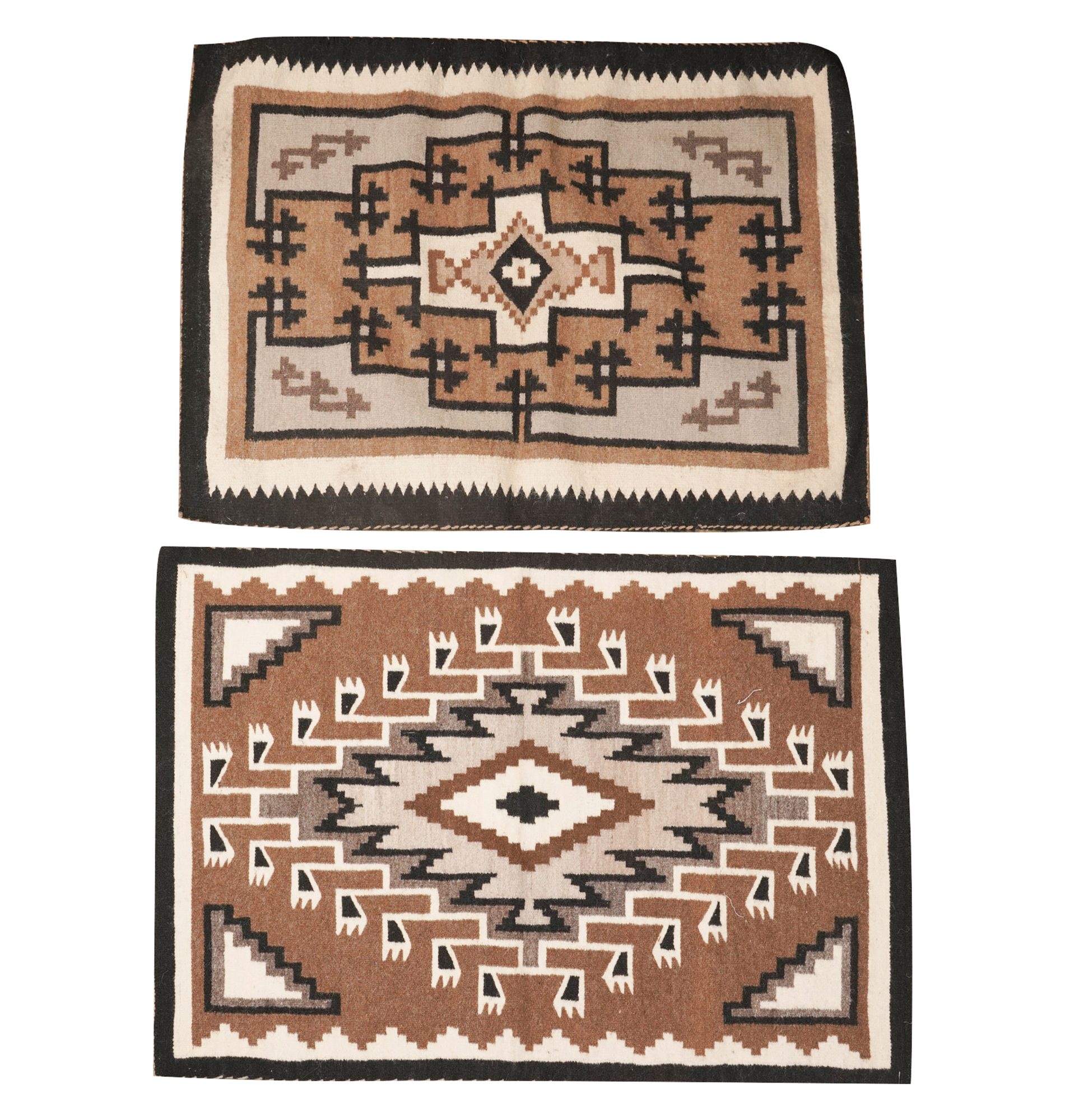 Two Navajo Throw Rugs