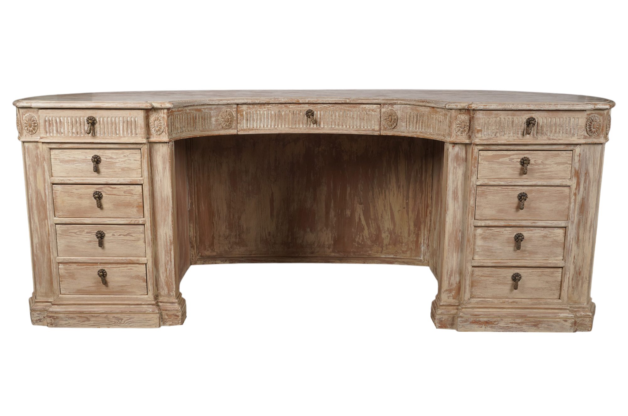A Regence style Bleached Wood Bureau