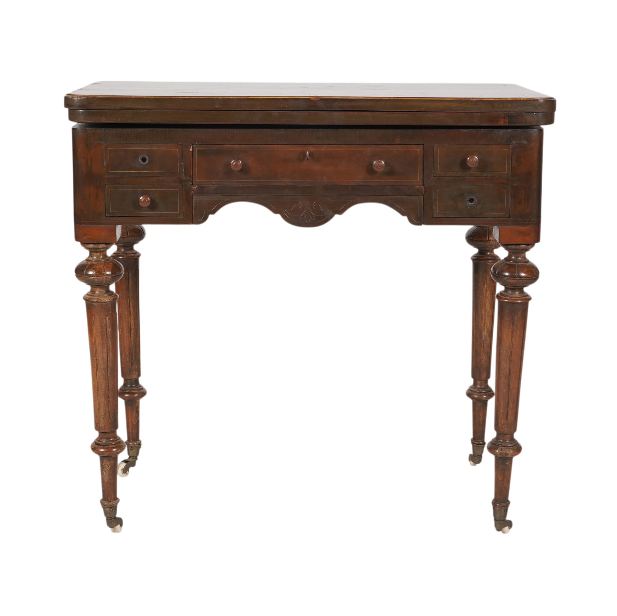 Mahogany Flip-Top Game Table