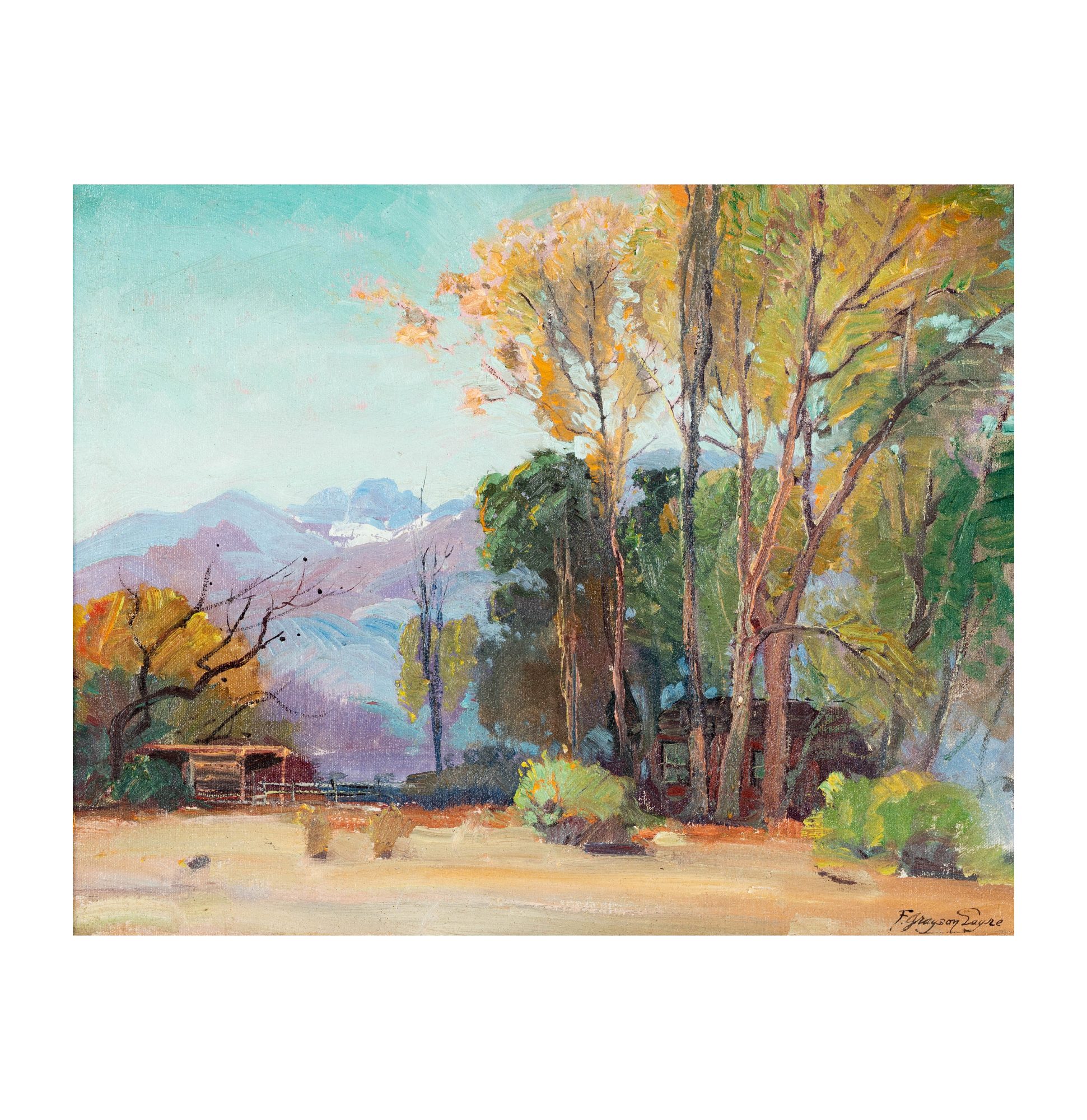 F Grayson Sayre, (1879-1939); Old Ranch Near Bishop, CA