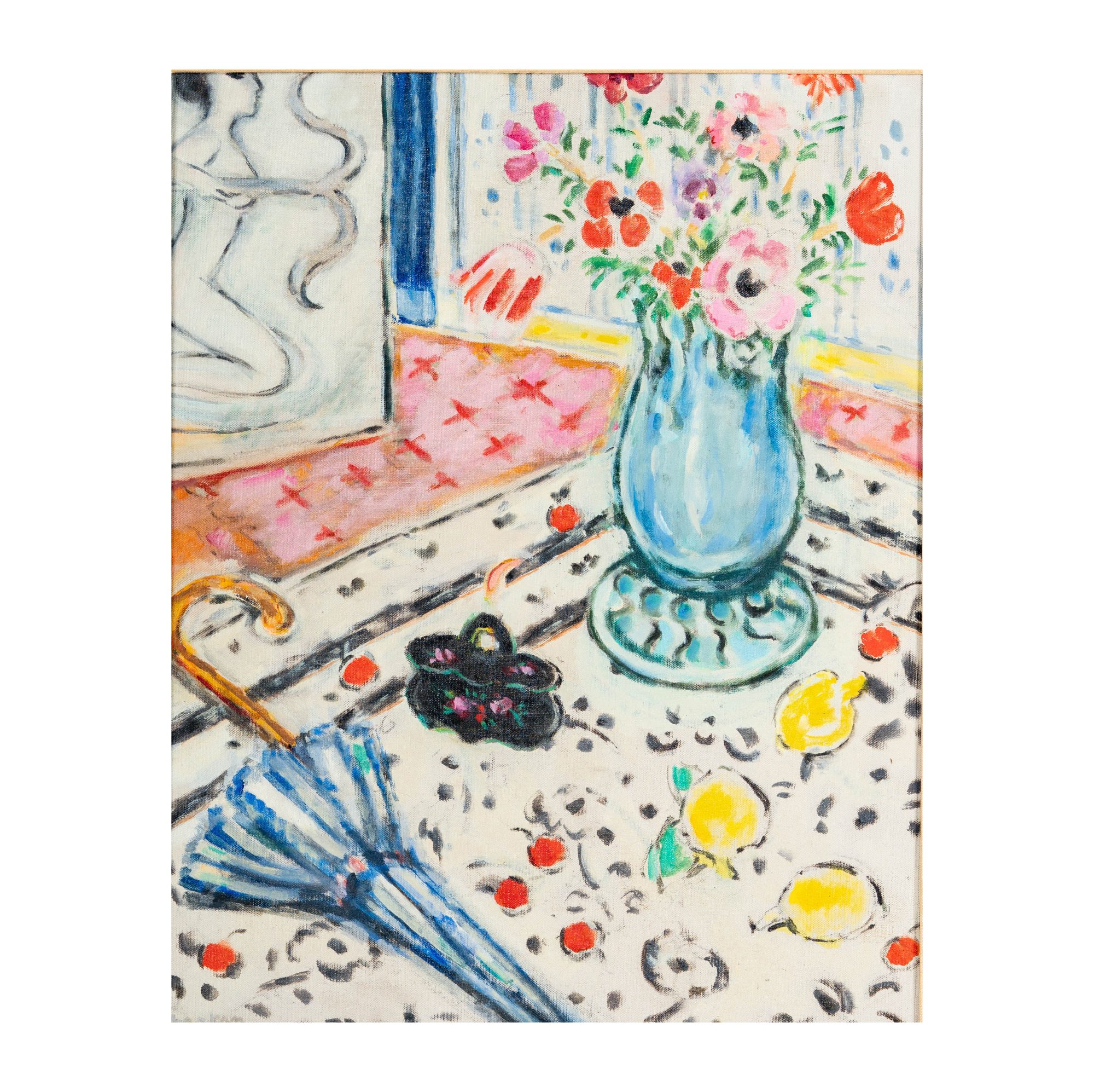 Bebe Barkan (Beverly Adrian), (1943-); Still life with Umbrella
