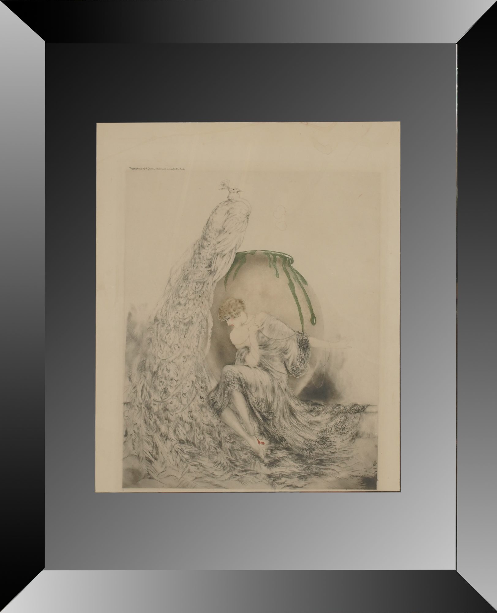 Louis Icart, "Peacock"