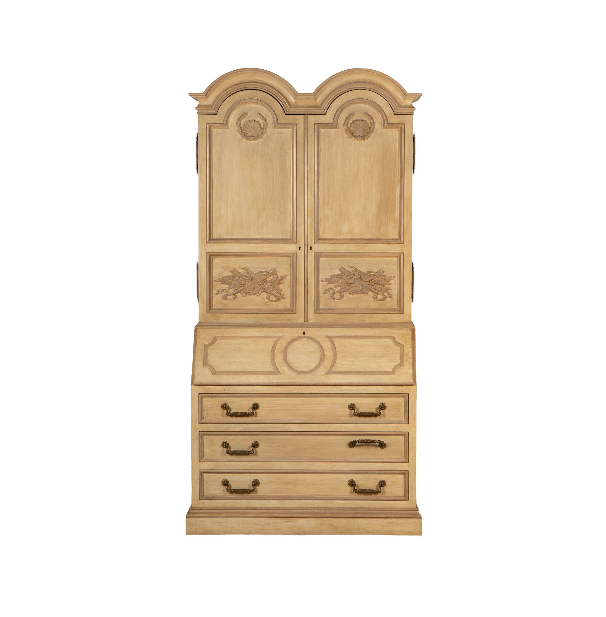 White Painted Secretary Bookcase