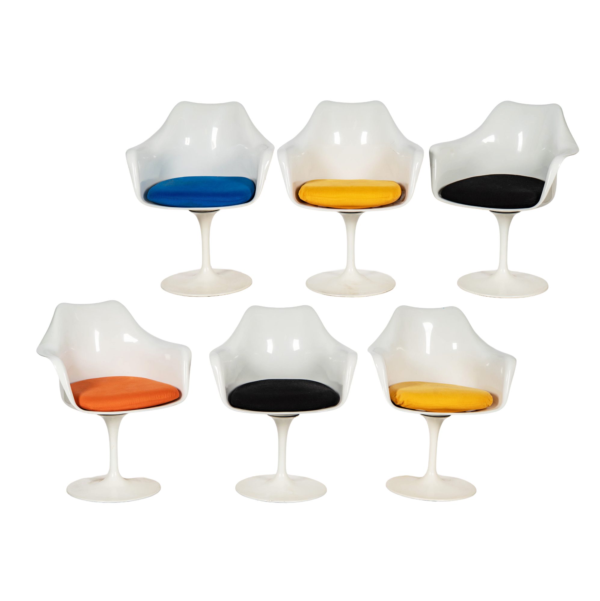 Set of Six Saarinen-Style Tulip Chairs