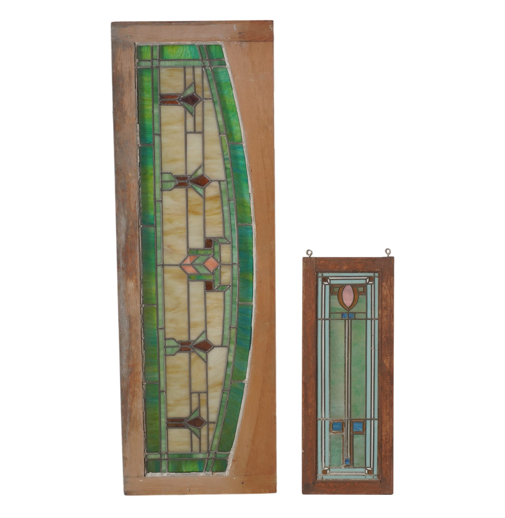Two Assorted Stained Glass Panels