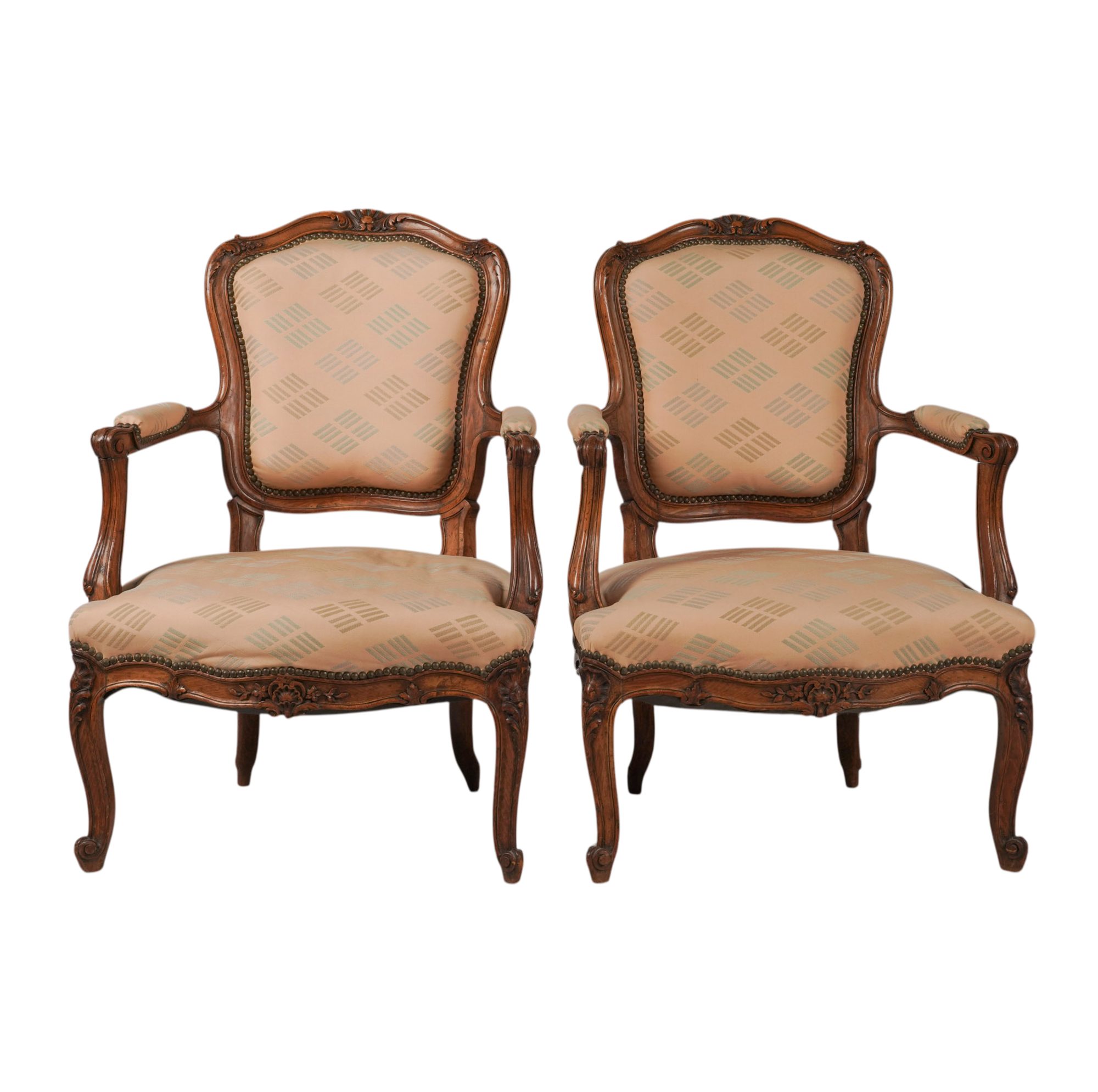 Pair of French Provincial Fauteuils