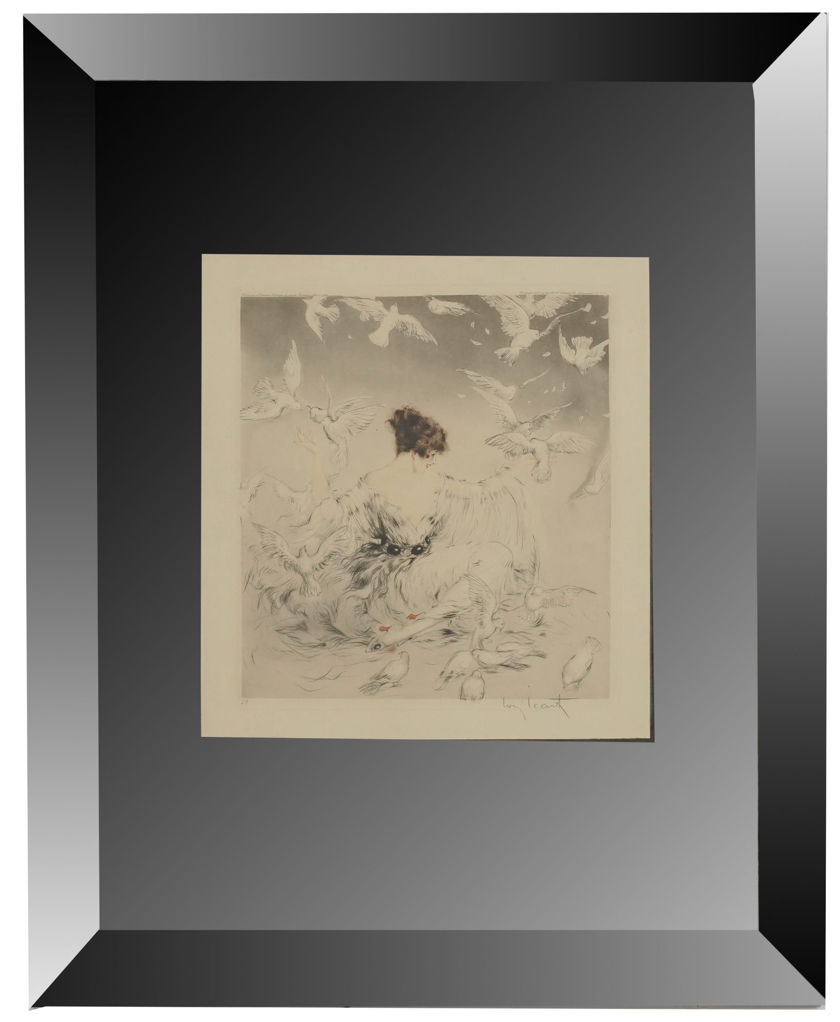 Louis Icart, "Doves"