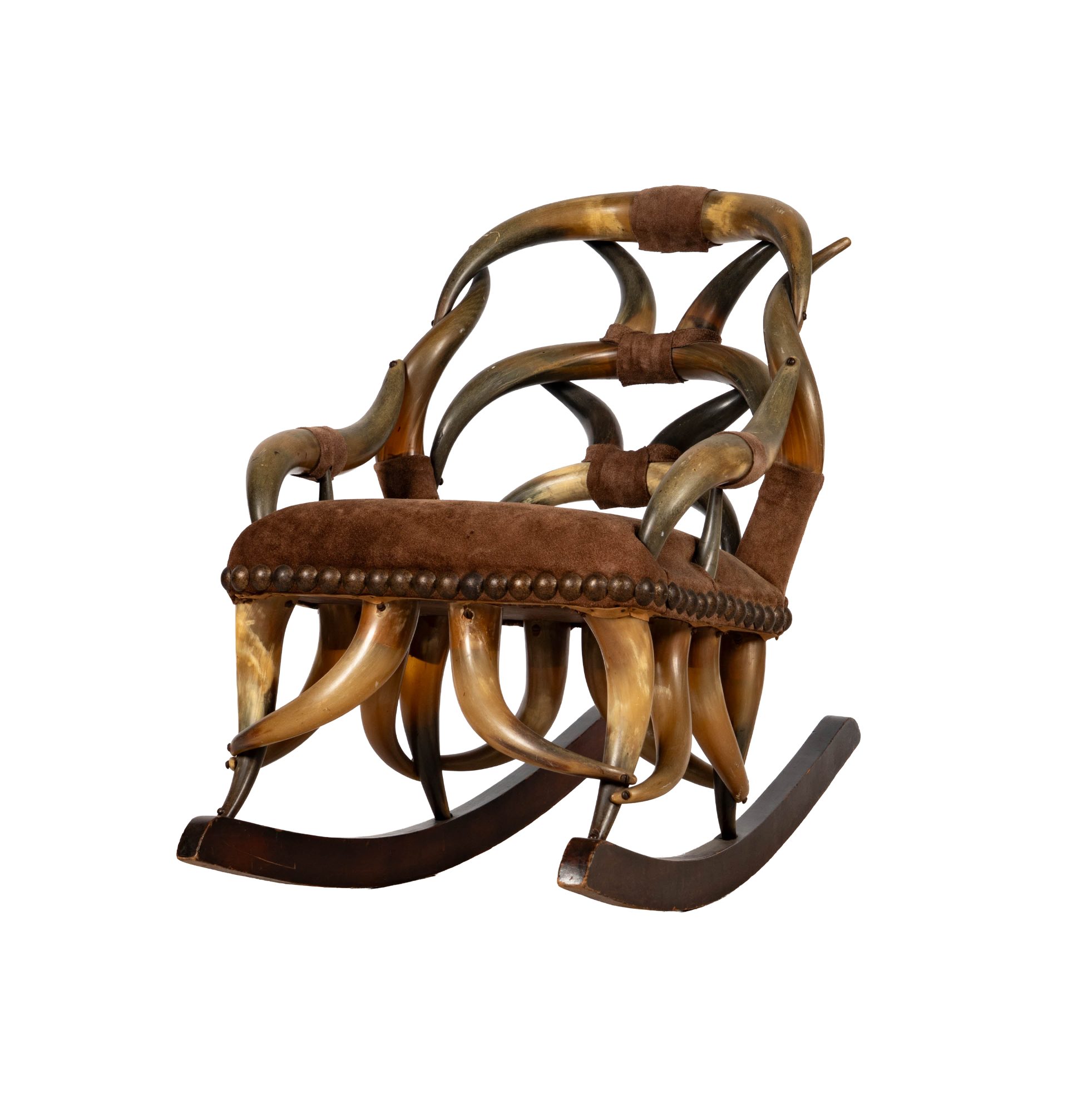 A Childs' Rocking Chair Created from Steer Horns